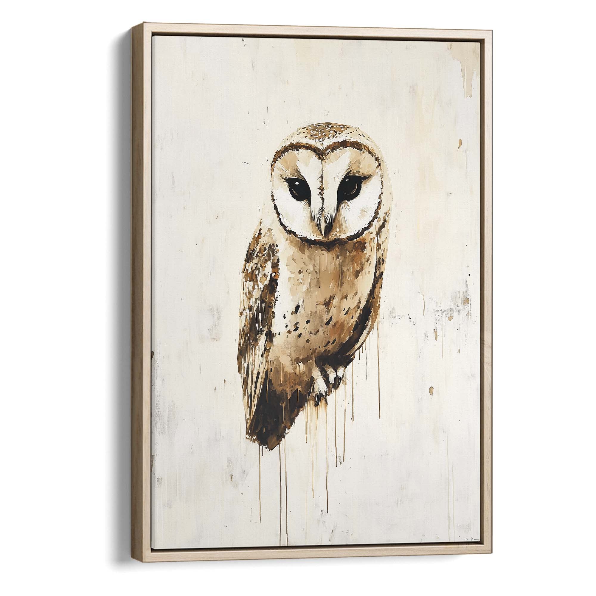 Barn Owl Drip Canvas Print Canvas Art Wildfrog Art
