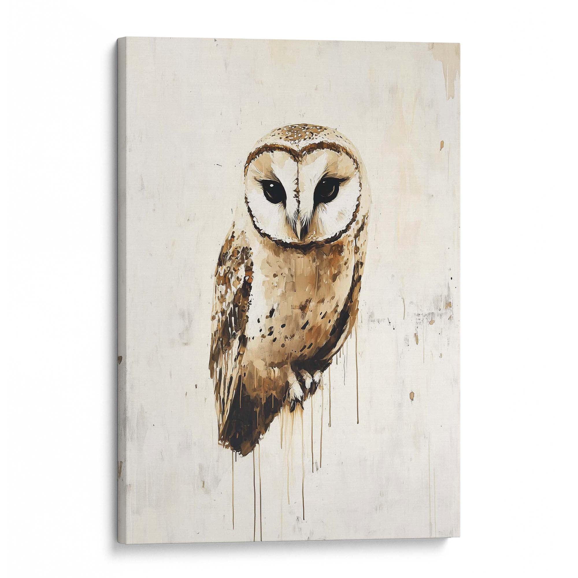 Barn Owl Drip Canvas Print Canvas Art Wildfrog Art