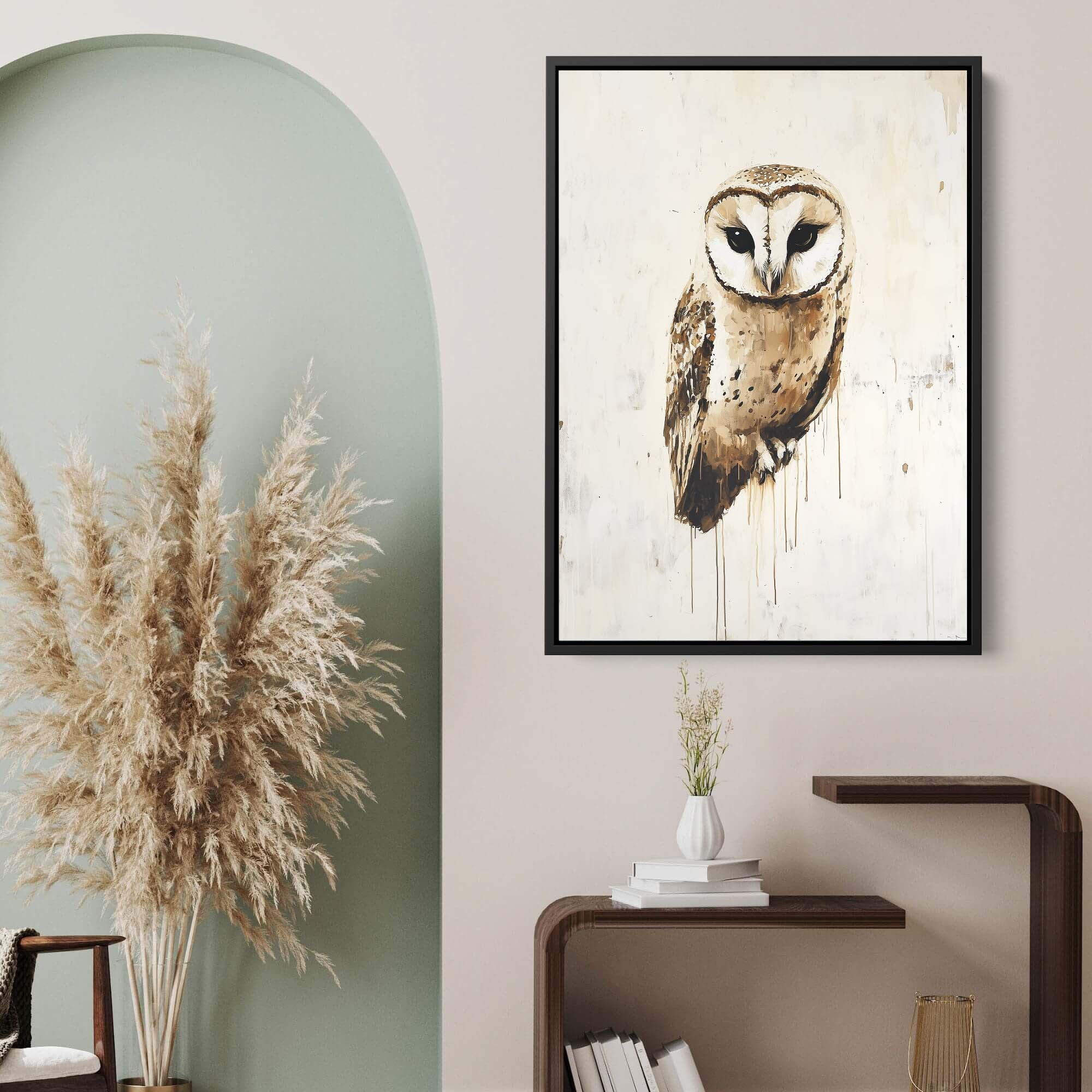 Barn Owl Drip Canvas Print Canvas Art Wildfrog Art