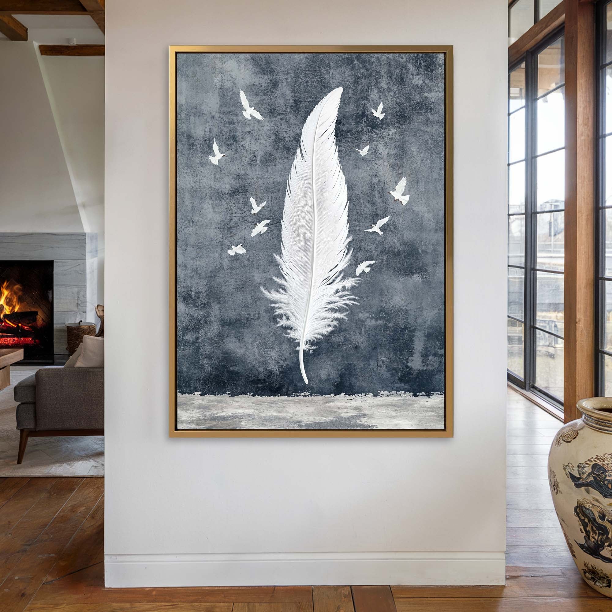 Birds of a Feather No3 Canvas Print Canvas Art Wildfrog Art