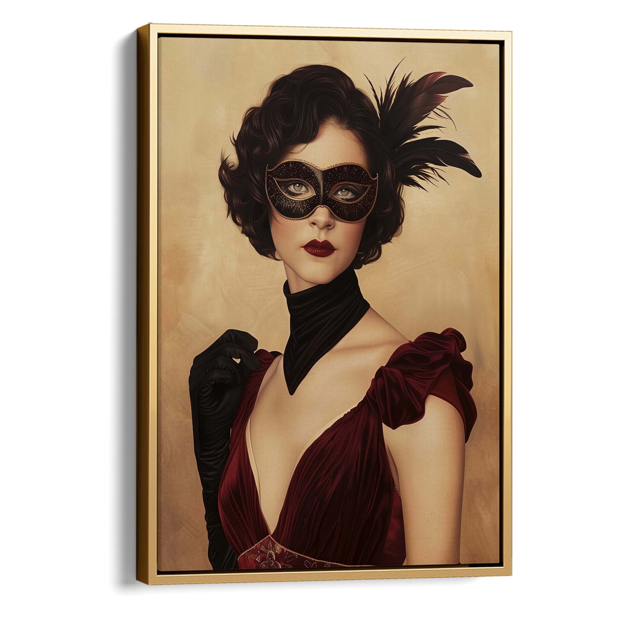 Black Mask and Gloves Canvas Print Canvas Art Wildfrog Art