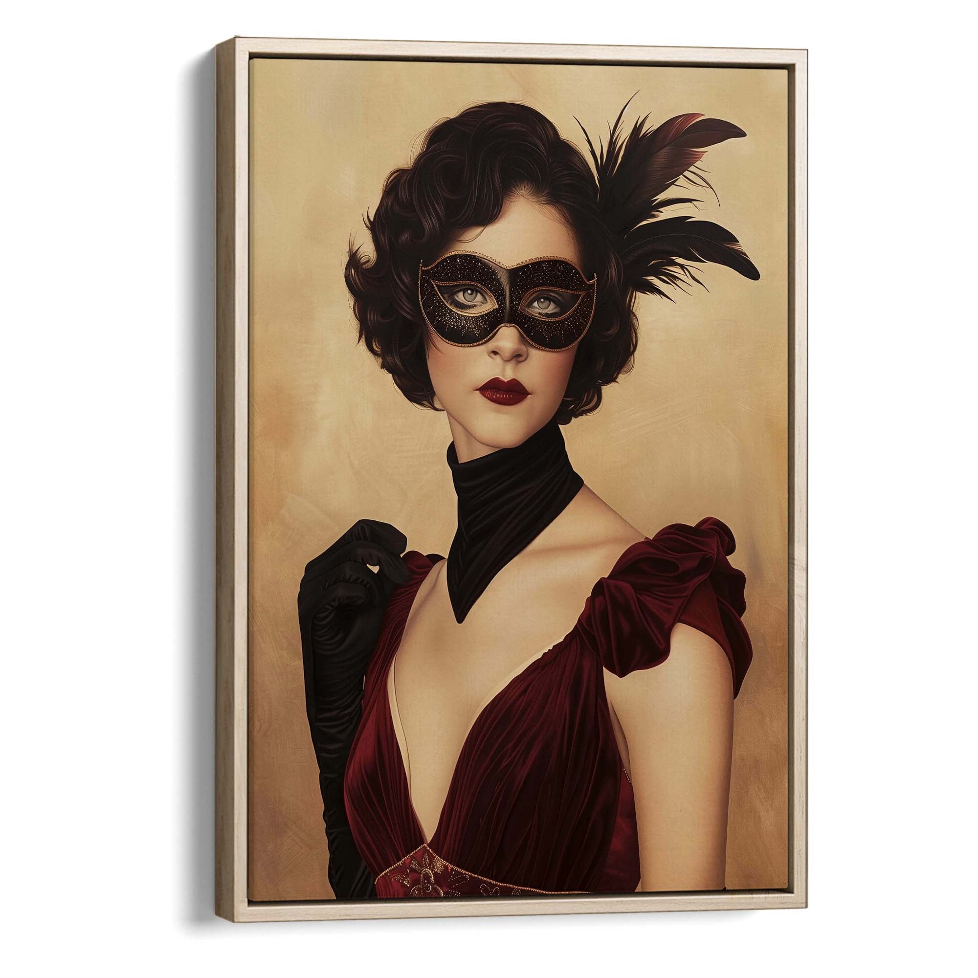 Black Mask and Gloves Canvas Print Canvas Art Wildfrog Art