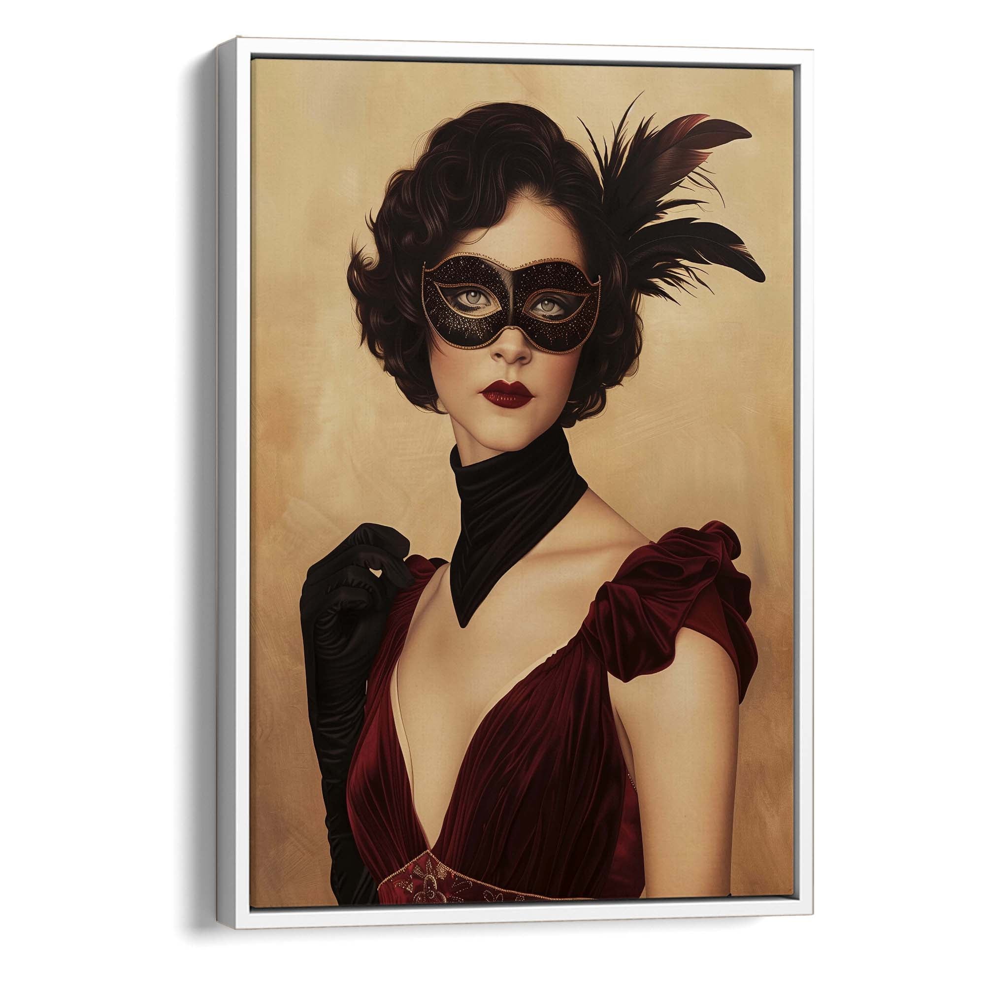 Black Mask and Gloves Canvas Print Canvas Art Wildfrog Art