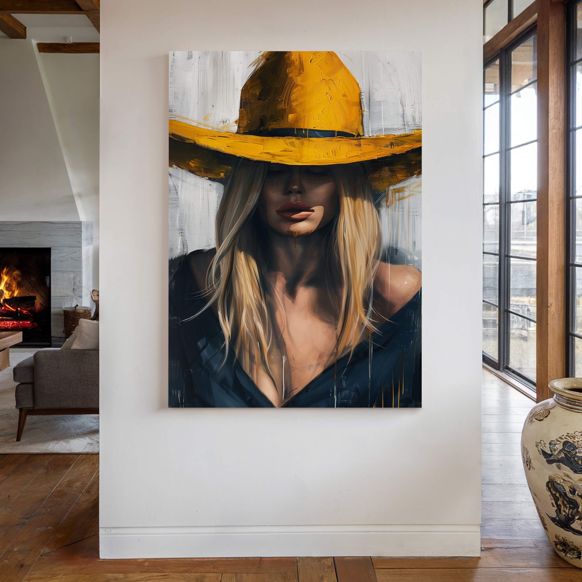 Blonde Cowgirl No1 Canvas Print Canvas Art Wildfrog Art