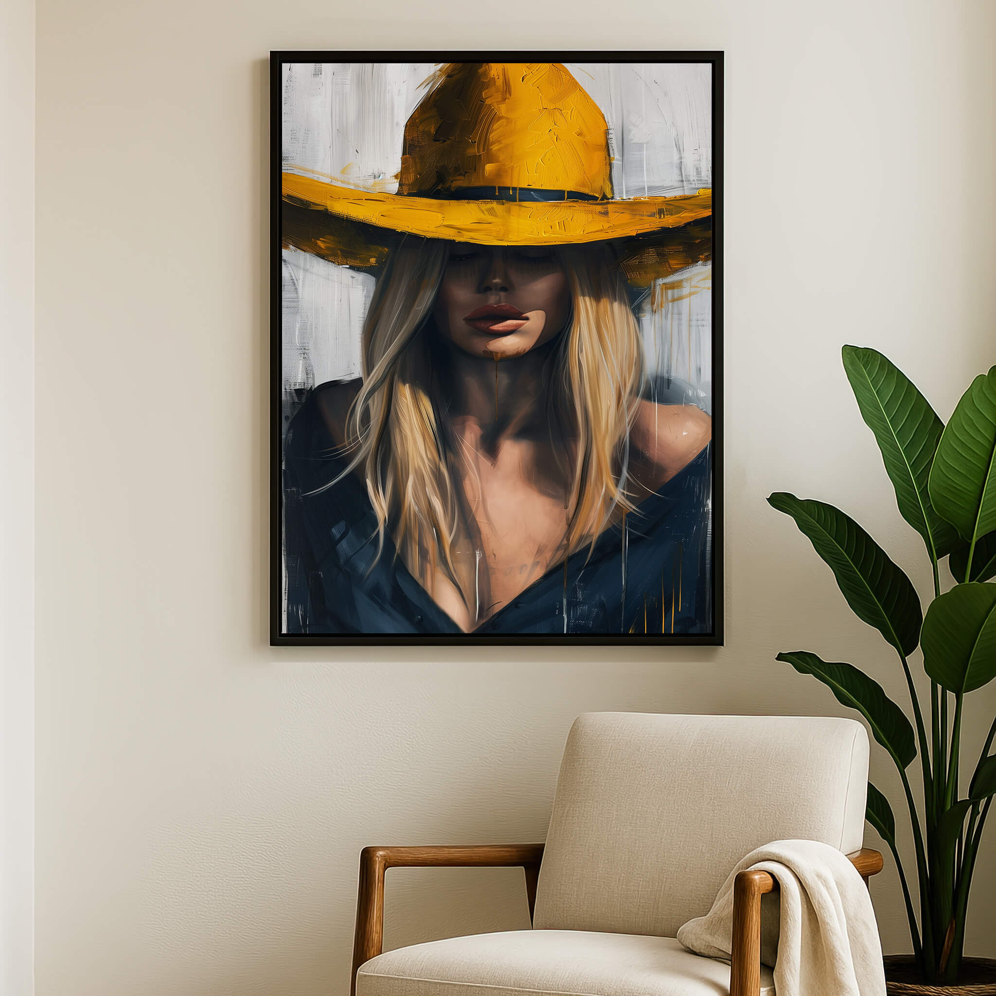 Blonde Cowgirl No1 Canvas Print Canvas Art Wildfrog Art