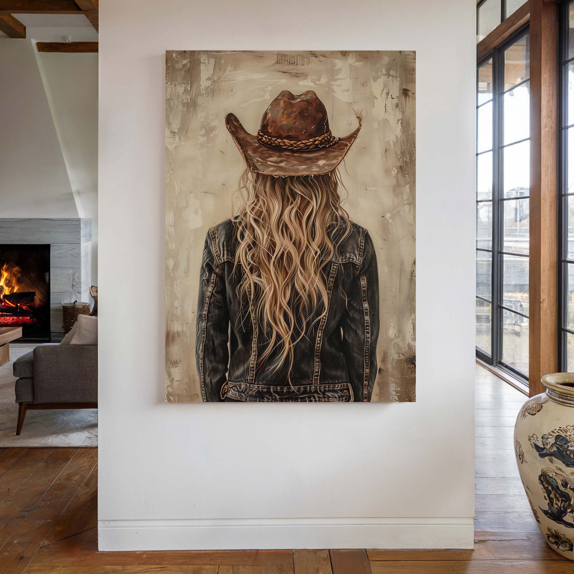 Blonde Cowgirl No2 Canvas Print Canvas Art Wildfrog Art