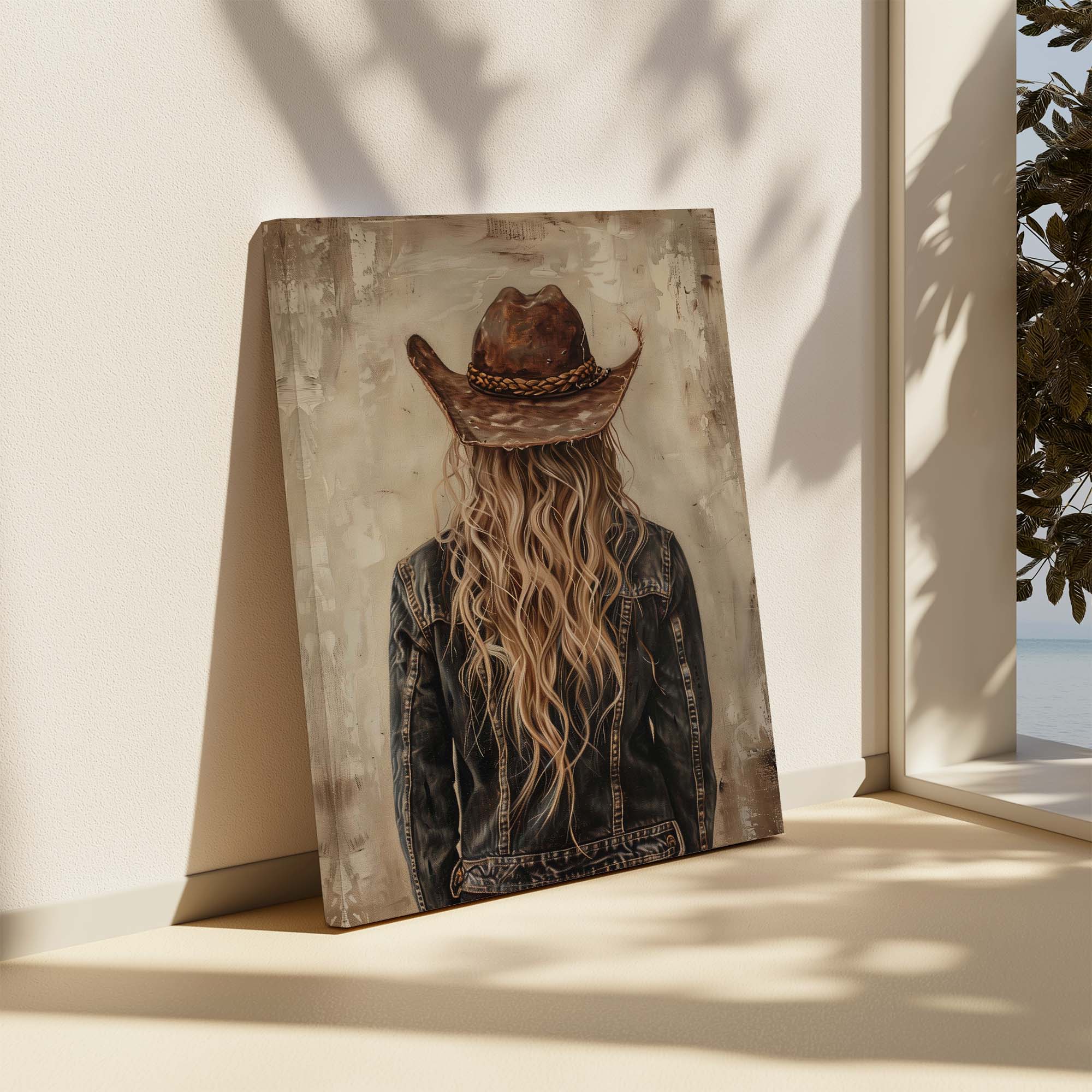 Blonde Cowgirl No2 Canvas Print Canvas Art Wildfrog Art