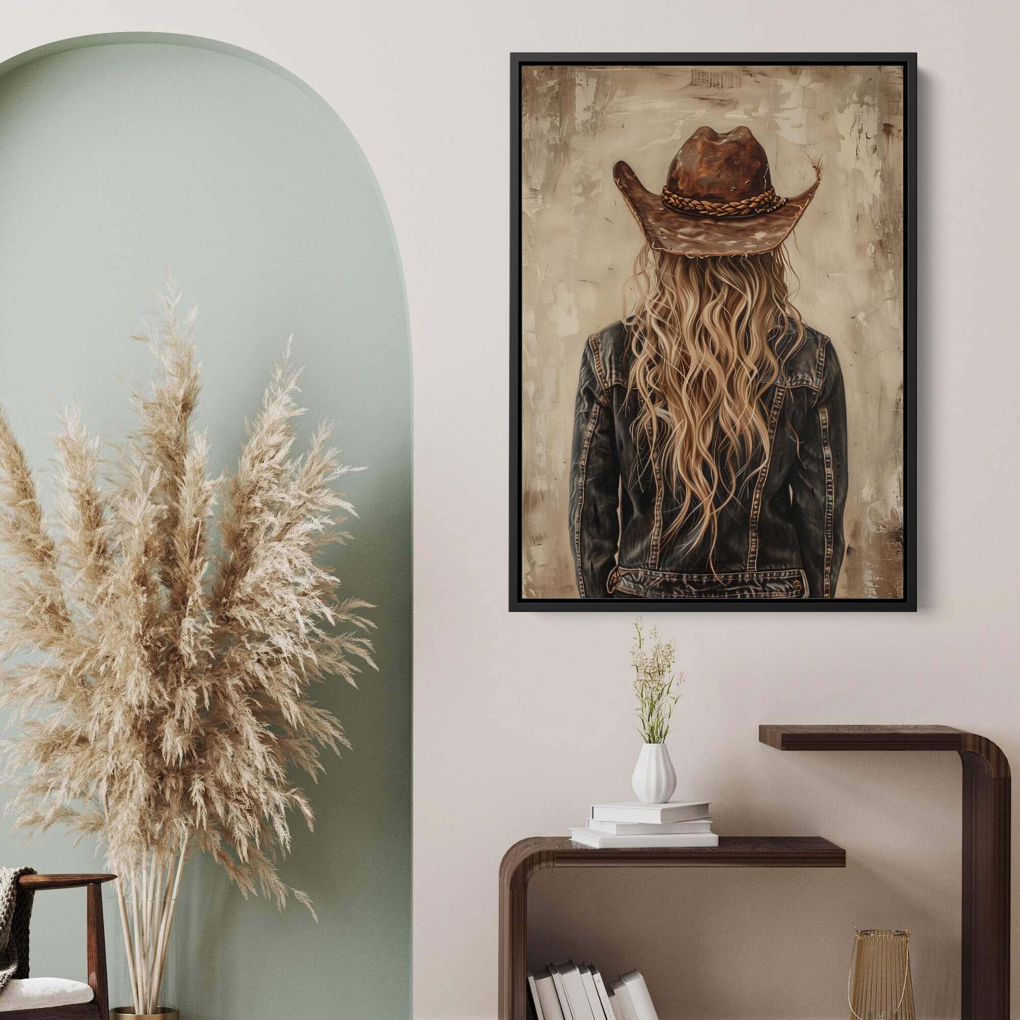 Blonde Cowgirl No2 Canvas Print Canvas Art Wildfrog Art