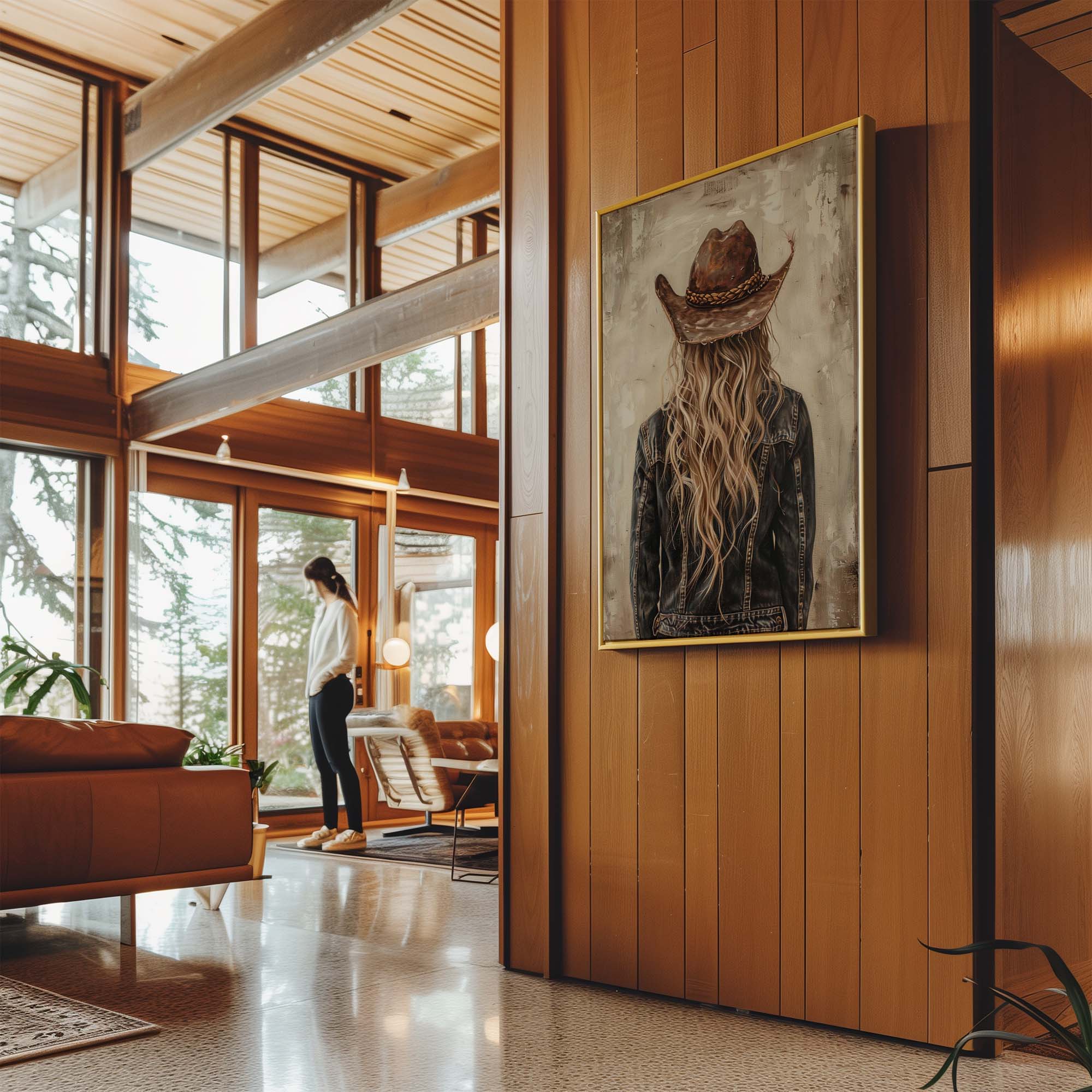 Blonde Cowgirl No2 Canvas Print Canvas Art Wildfrog Art