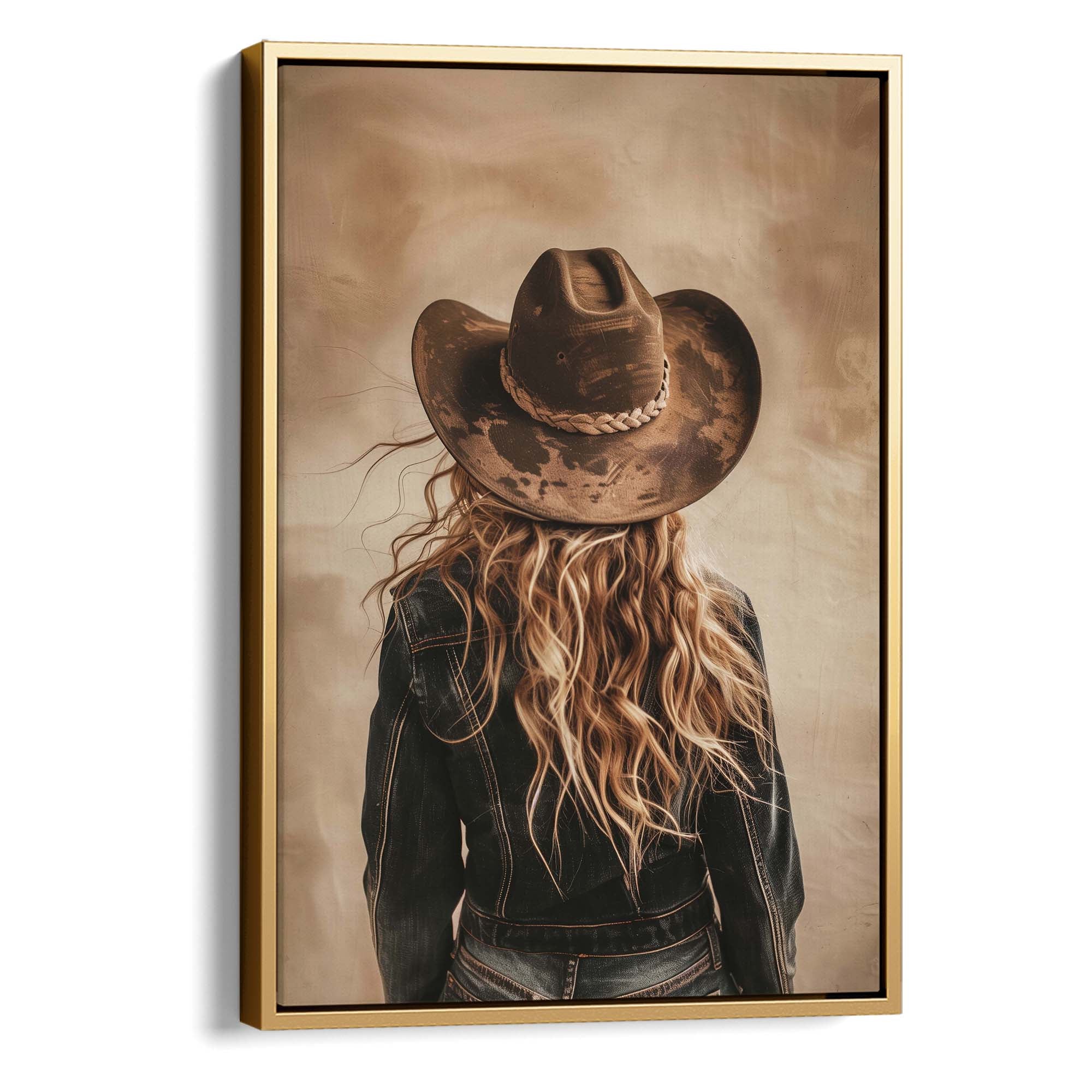 Blonde Cowgirl No3 Canvas Print Canvas Art Wildfrog Art