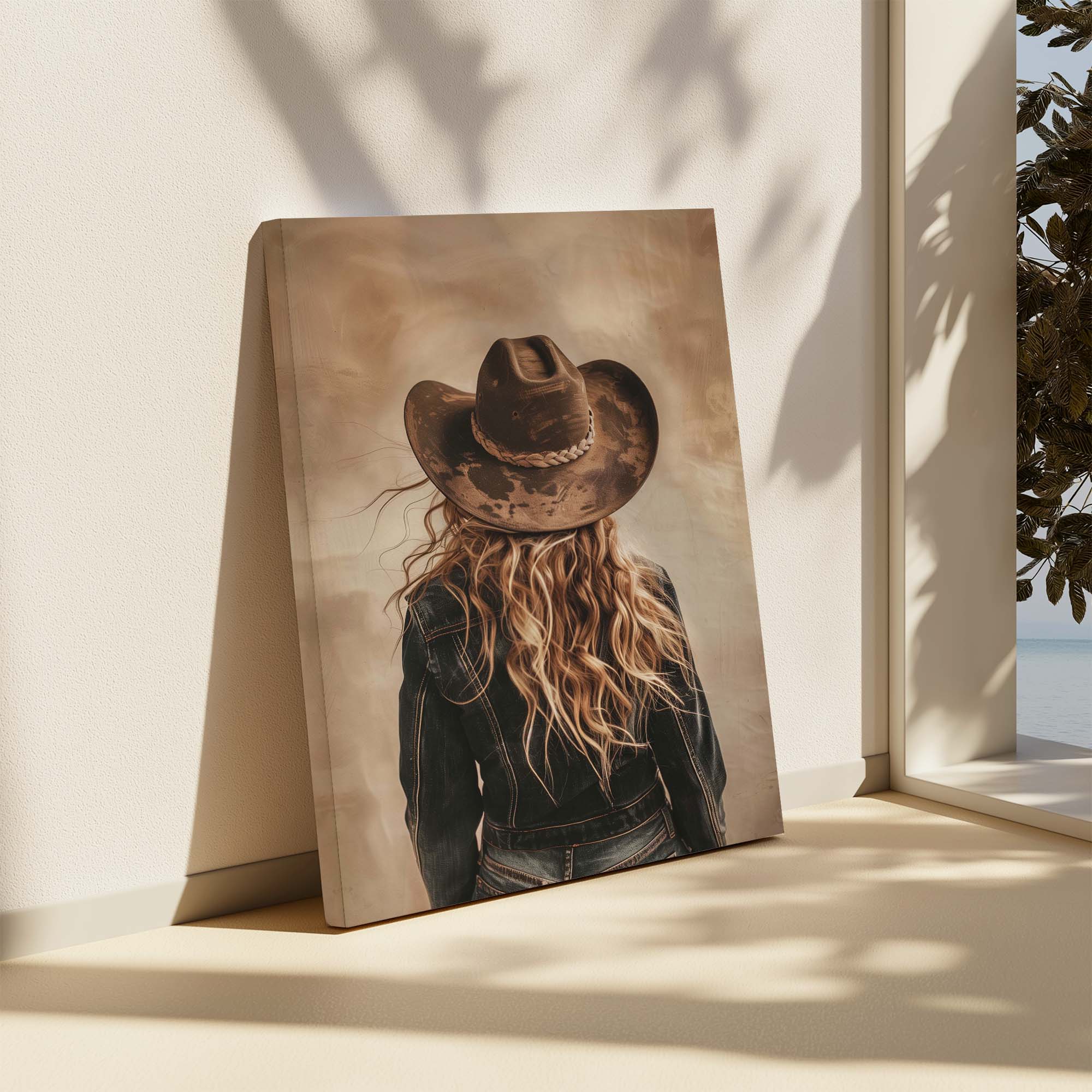 Blonde Cowgirl No3 Canvas Print Canvas Art Wildfrog Art