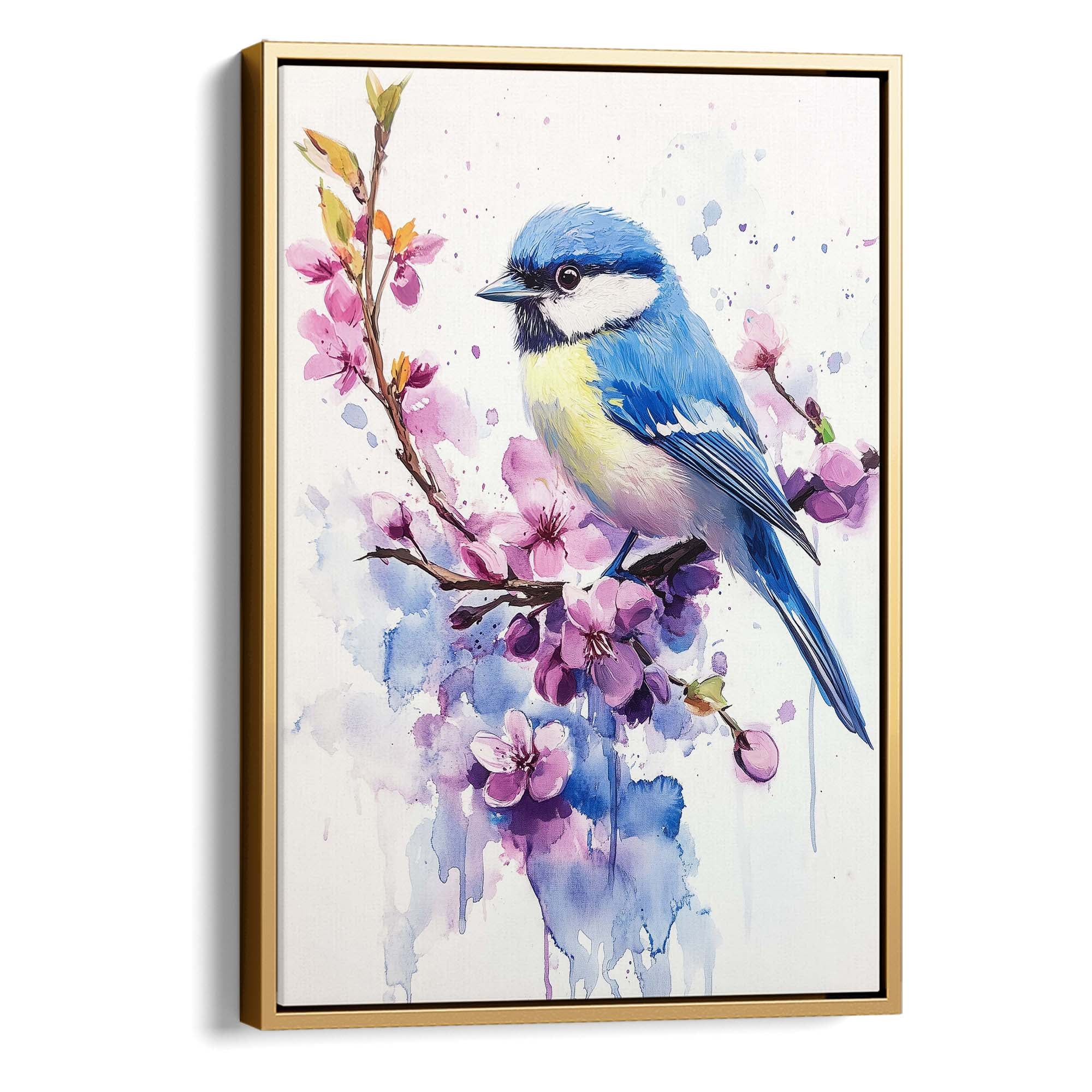 Blue Bird Blossom No1 Canvas Print Canvas Art Wildfrog Art