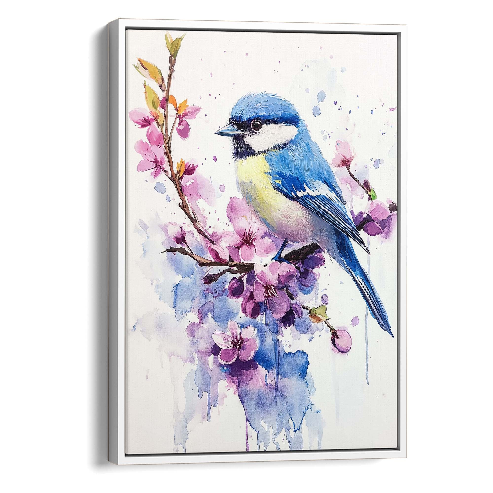 Blue Bird Blossom No1 Canvas Print Canvas Art Wildfrog Art