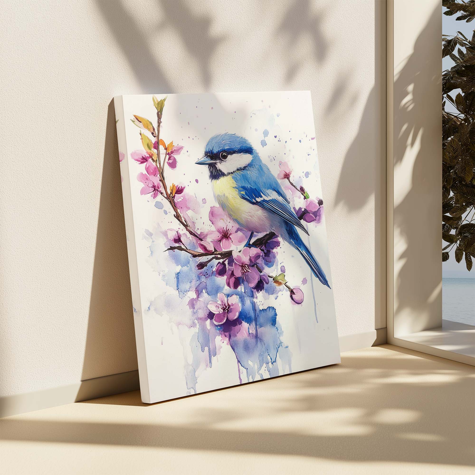 Blue Bird Blossom No1 Canvas Print Canvas Art Wildfrog Art
