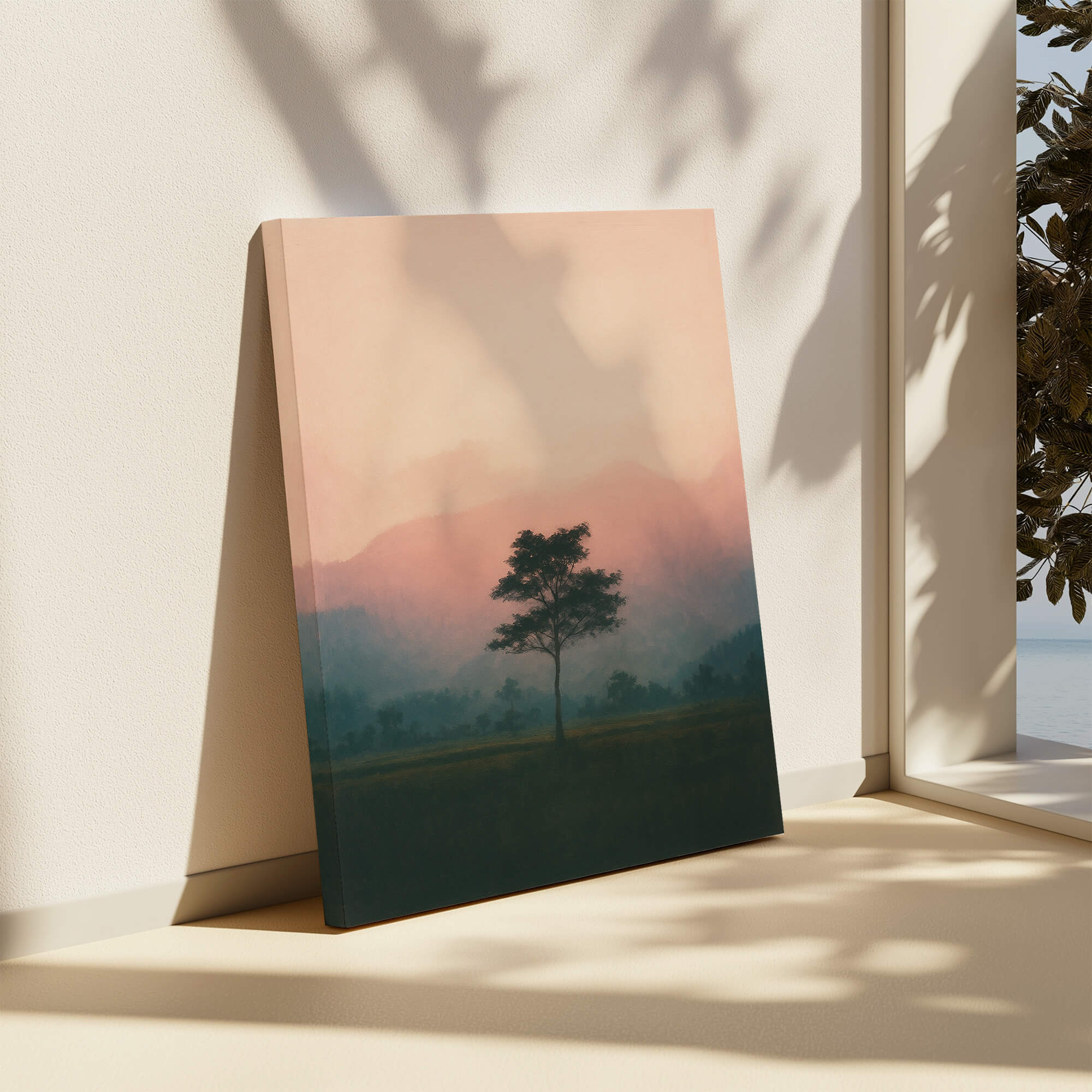 Blush Horizon Canvas Print Canvas Art Wildfrog Art