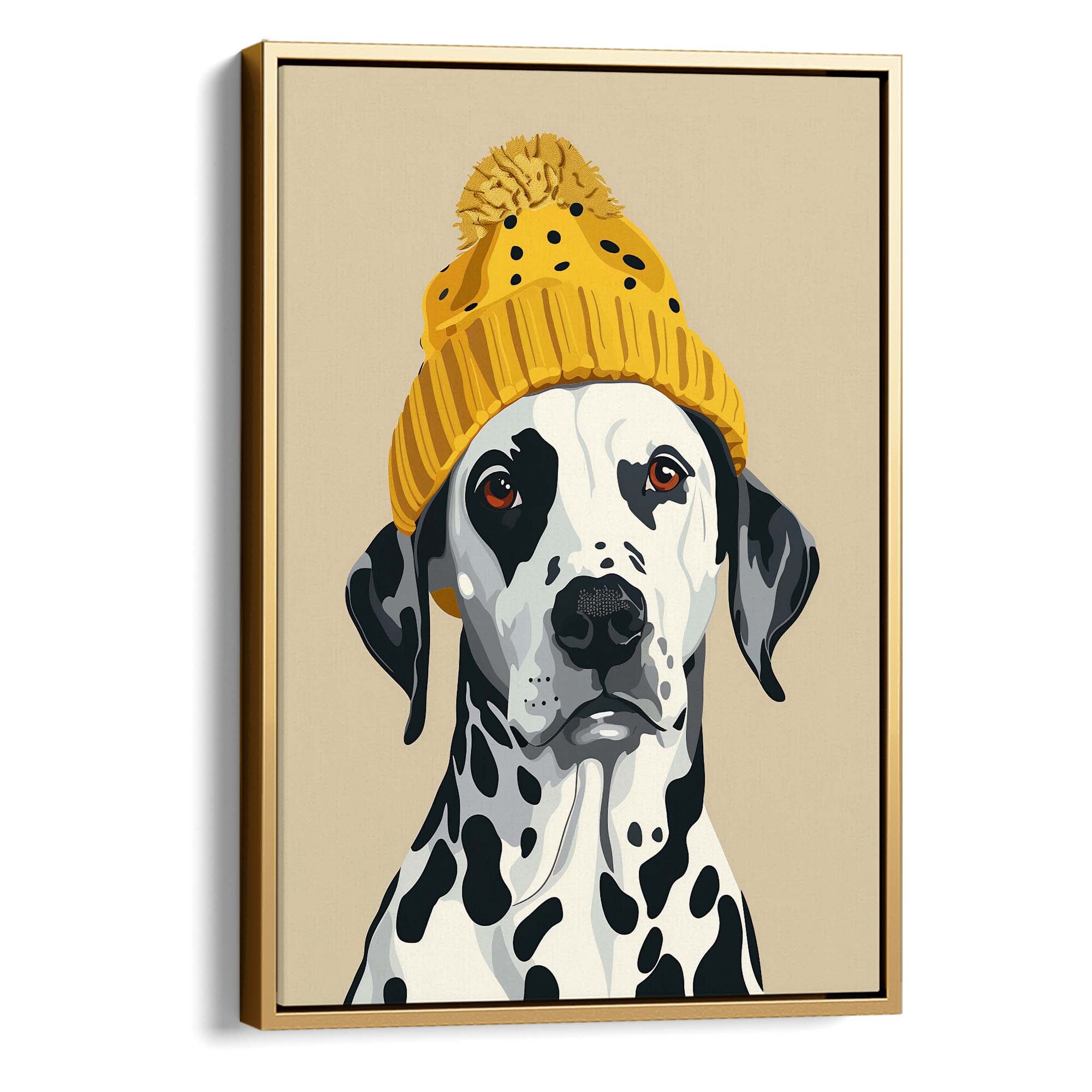 Bobble Hat Dalmatian No2 Canvas Print Canvas Art Wildfrog Art