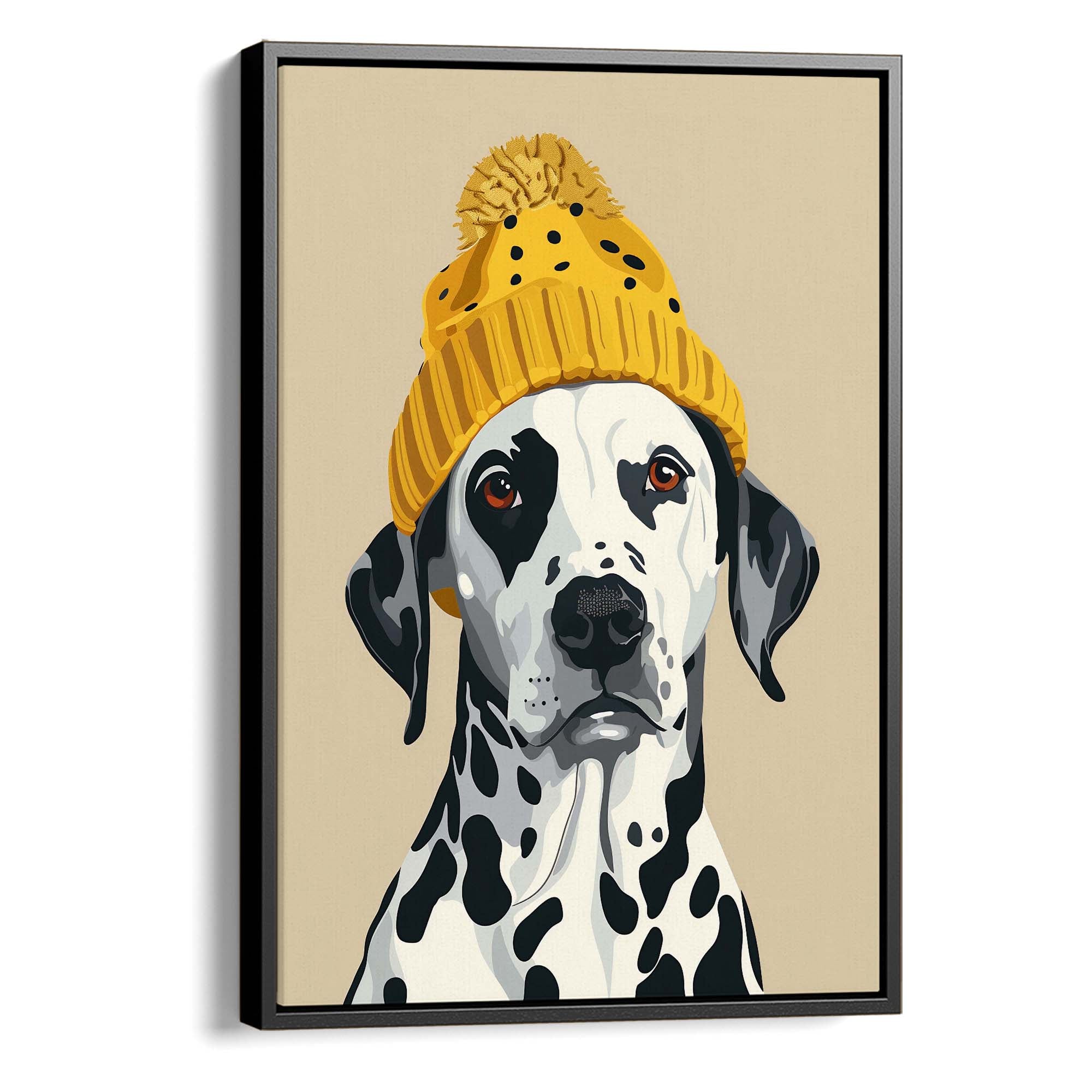Bobble Hat Dalmatian No2 Canvas Print Canvas Art Wildfrog Art
