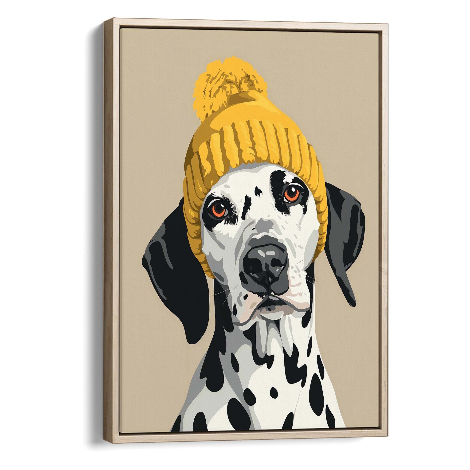 Bobble Hat Dalmatian Canvas Print Canvas Art Wildfrog Art
