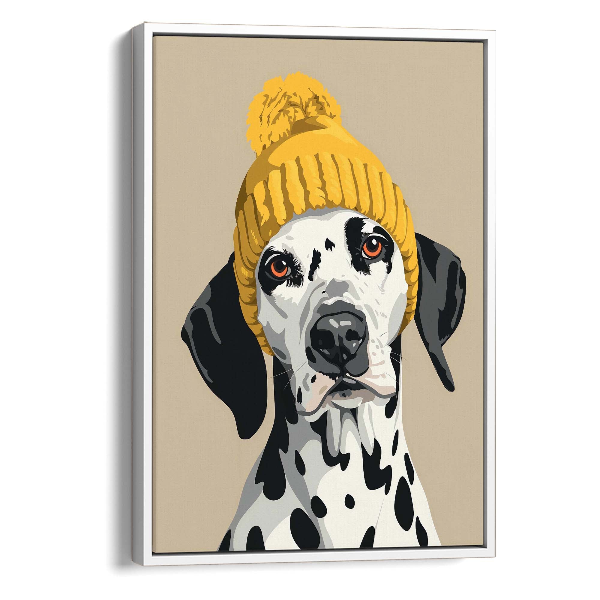 Bobble Hat Dalmatian Canvas Print Canvas Art Wildfrog Art