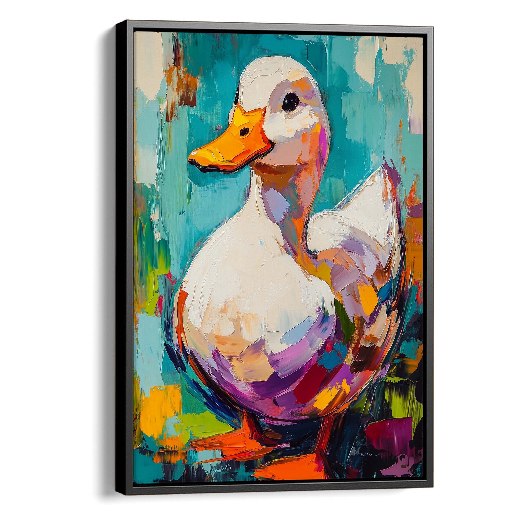 Brush White Duck Canvas Print Canvas Art Wildfrog Art