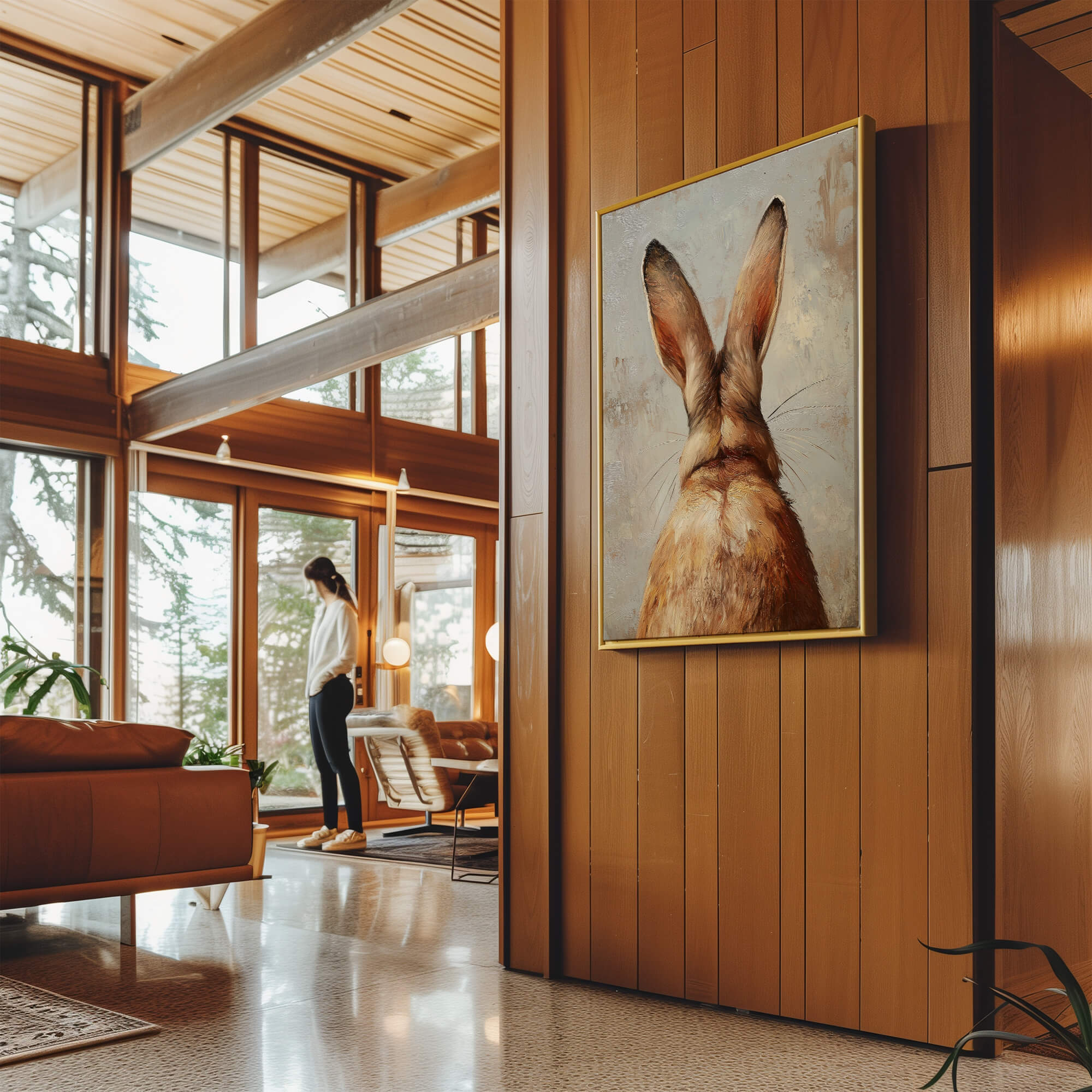 Bunny Back View Canvas Print Canvas Art Wildfrog Art