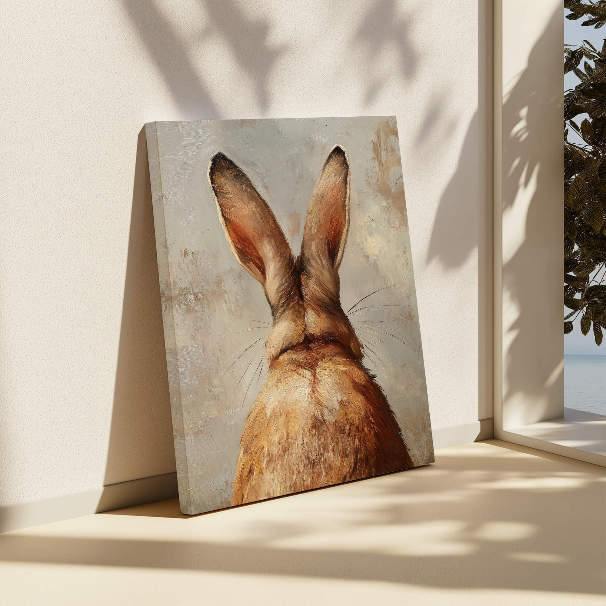Bunny Back View Canvas Print Canvas Art Wildfrog Art