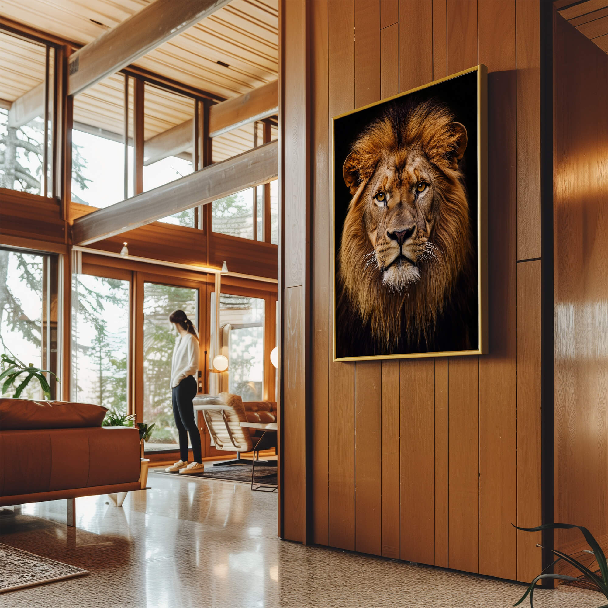 Close-Up Lion Portrait Canvas Print Canvas Art Wildfrog Art