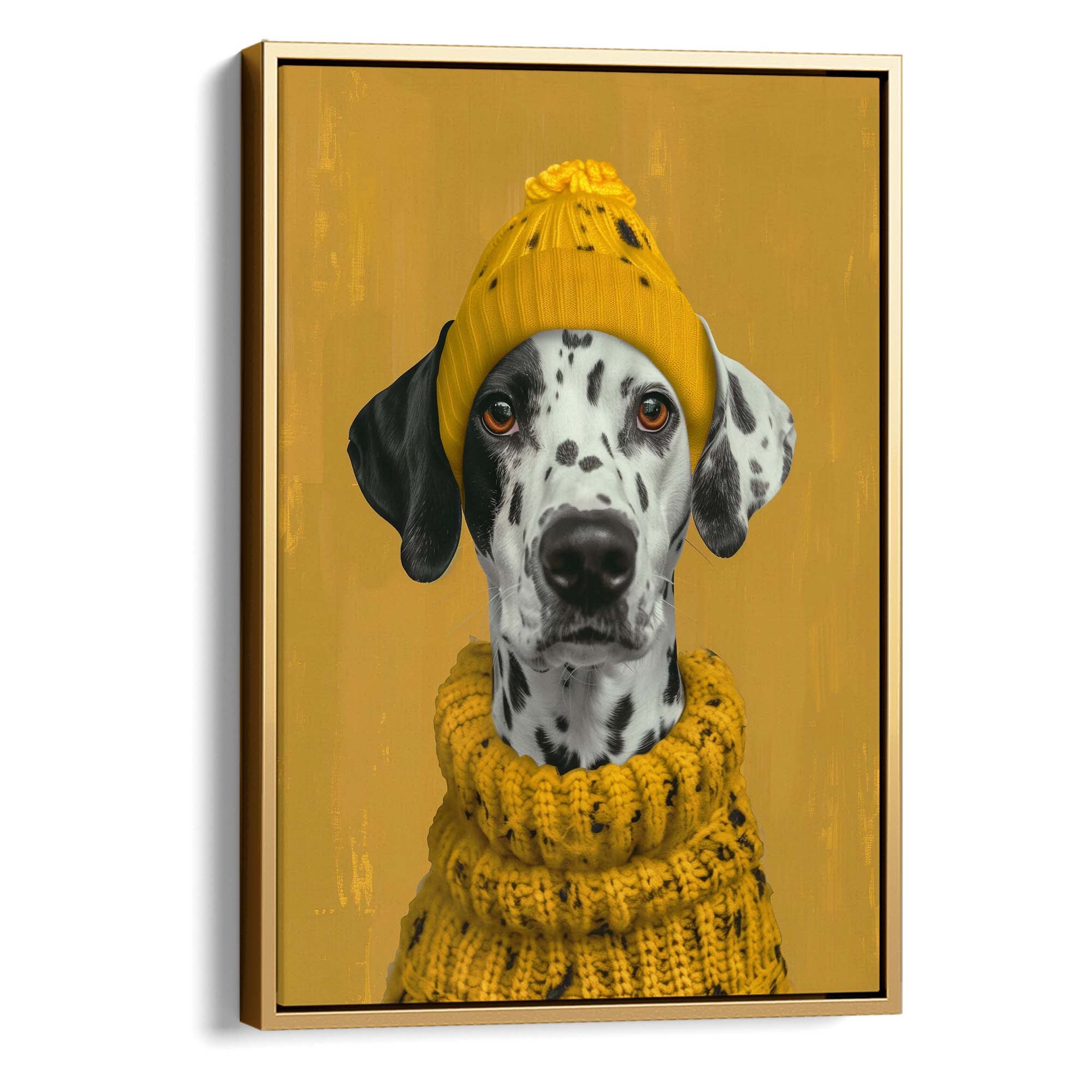 Cozy Knit Dalmatian Canvas Print Canvas Art Wildfrog Art