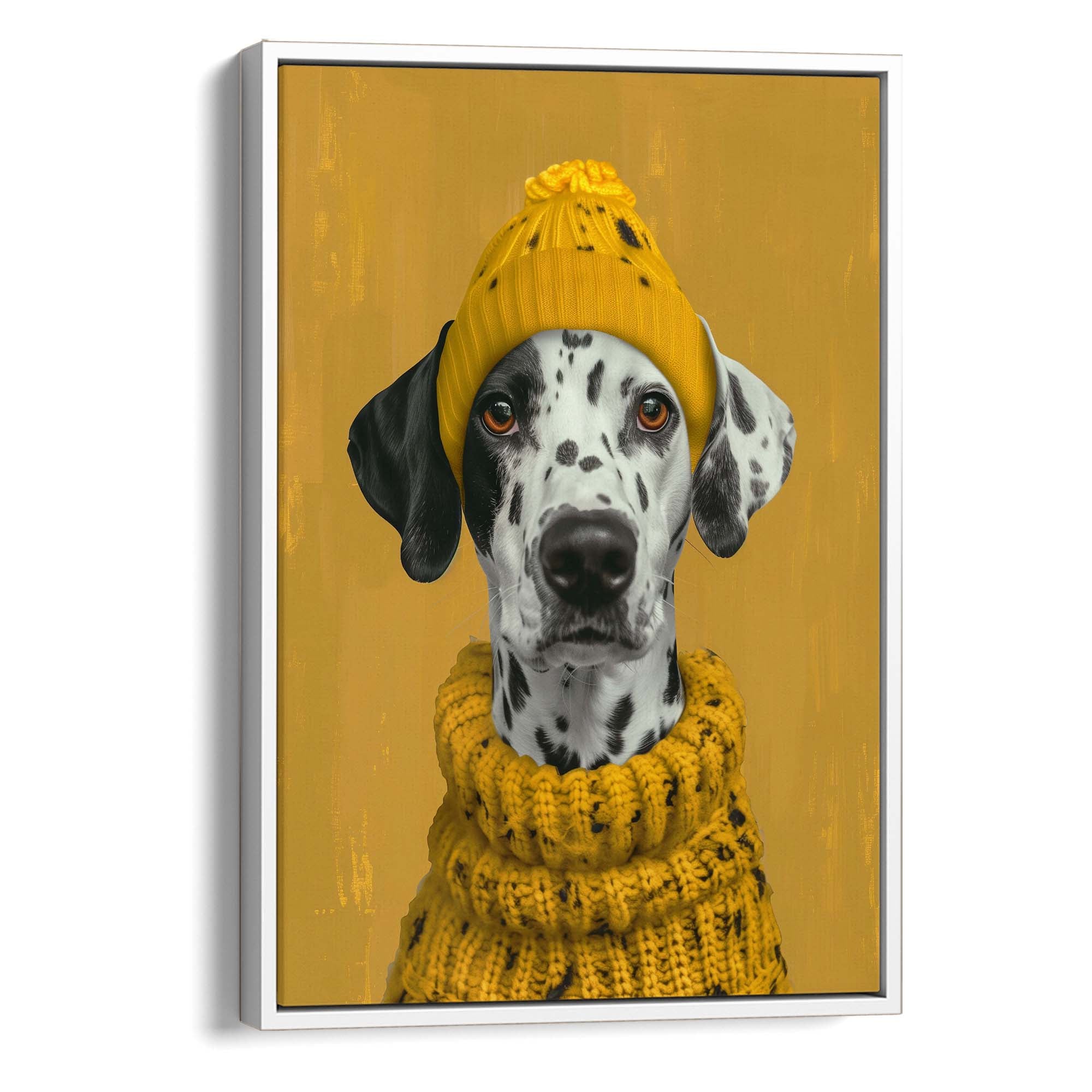 Cozy Knit Dalmatian Canvas Print Canvas Art Wildfrog Art