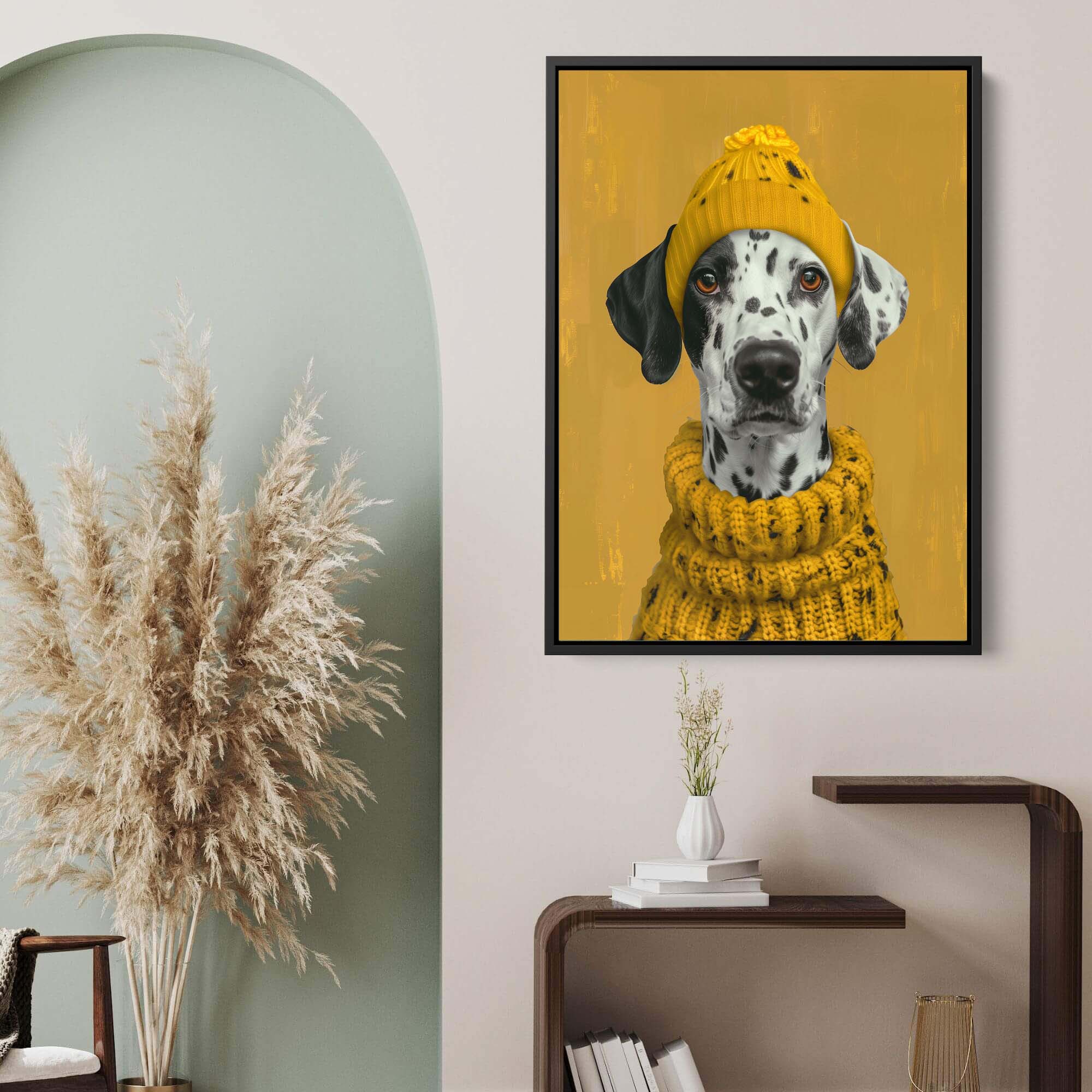 Cozy Knit Dalmatian Canvas Print Canvas Art Wildfrog Art