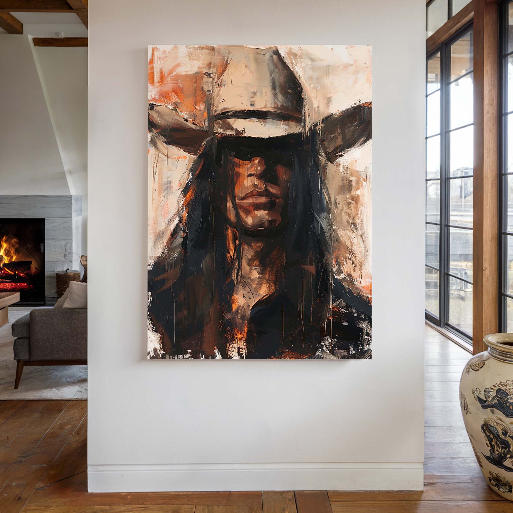 Cowboy Boss Canvas Print Canvas Art Wildfrog Art