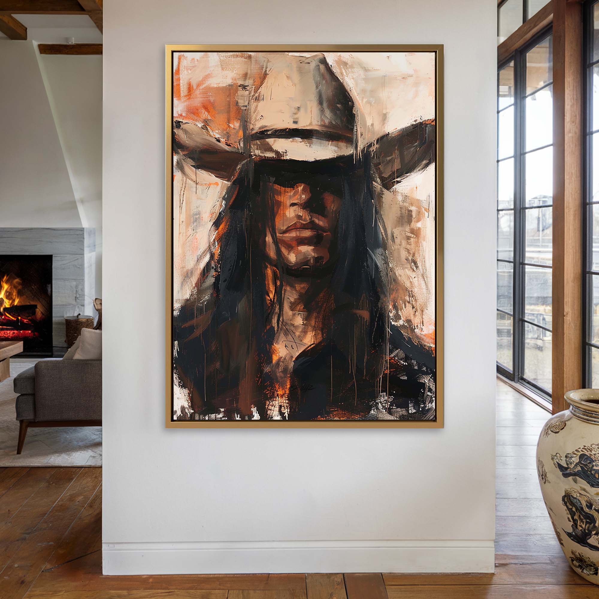 Cowboy Boss Canvas Print Canvas Art Wildfrog Art