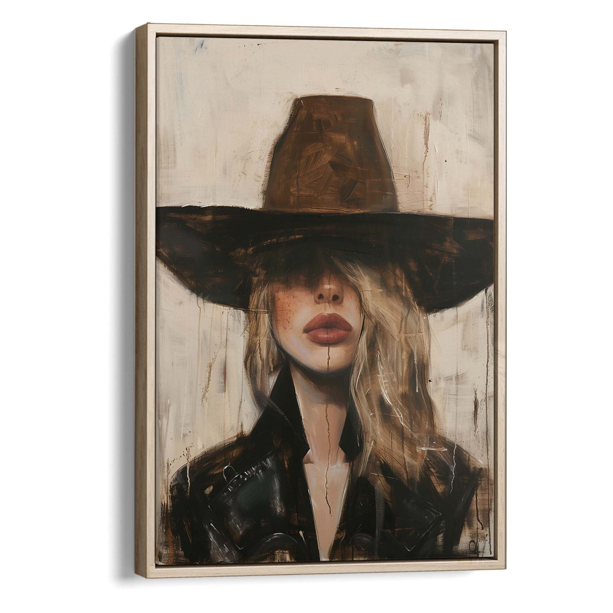 Cowgirl Widebrim Canvas Print Canvas Art Wildfrog Art