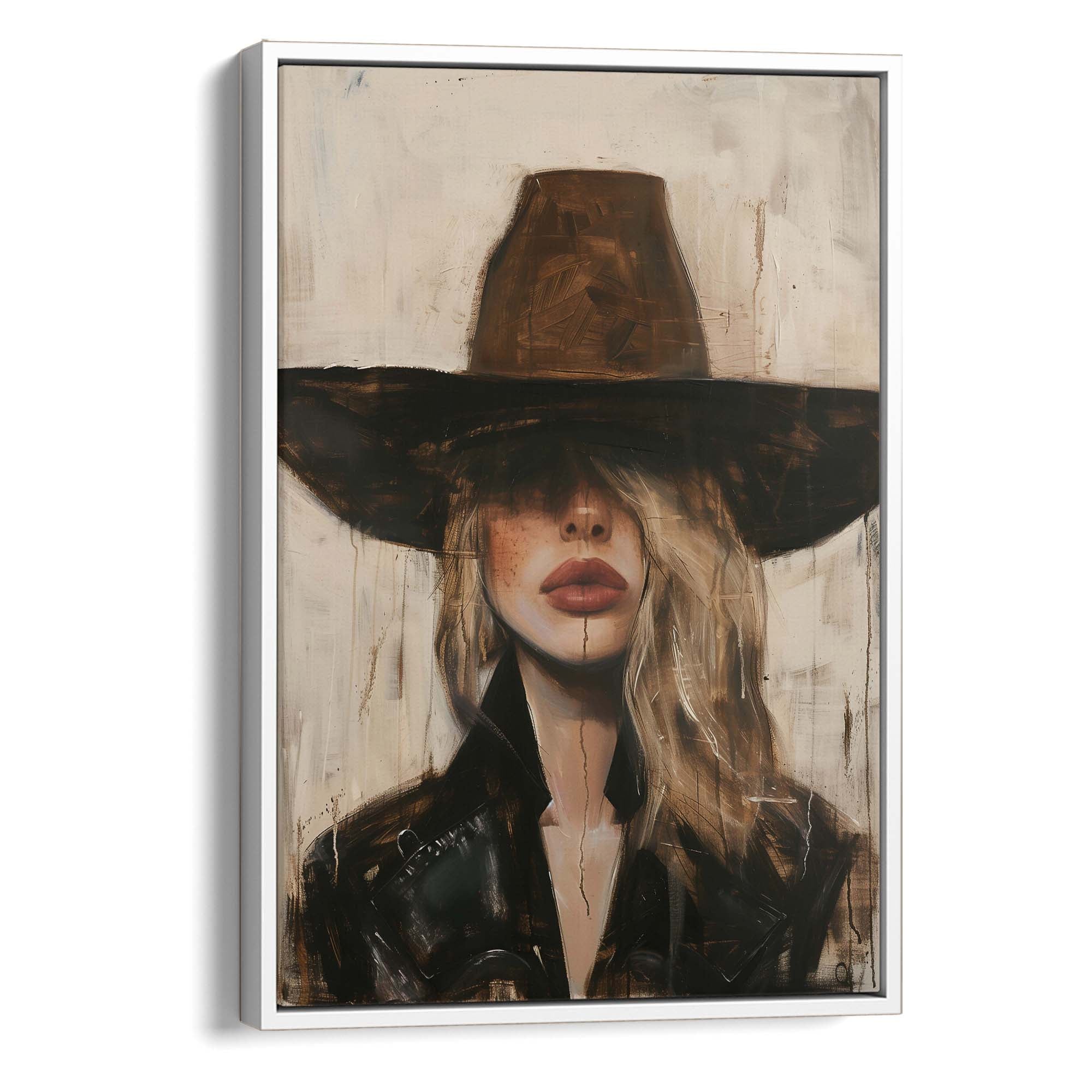 Cowgirl Widebrim Canvas Print Canvas Art Wildfrog Art