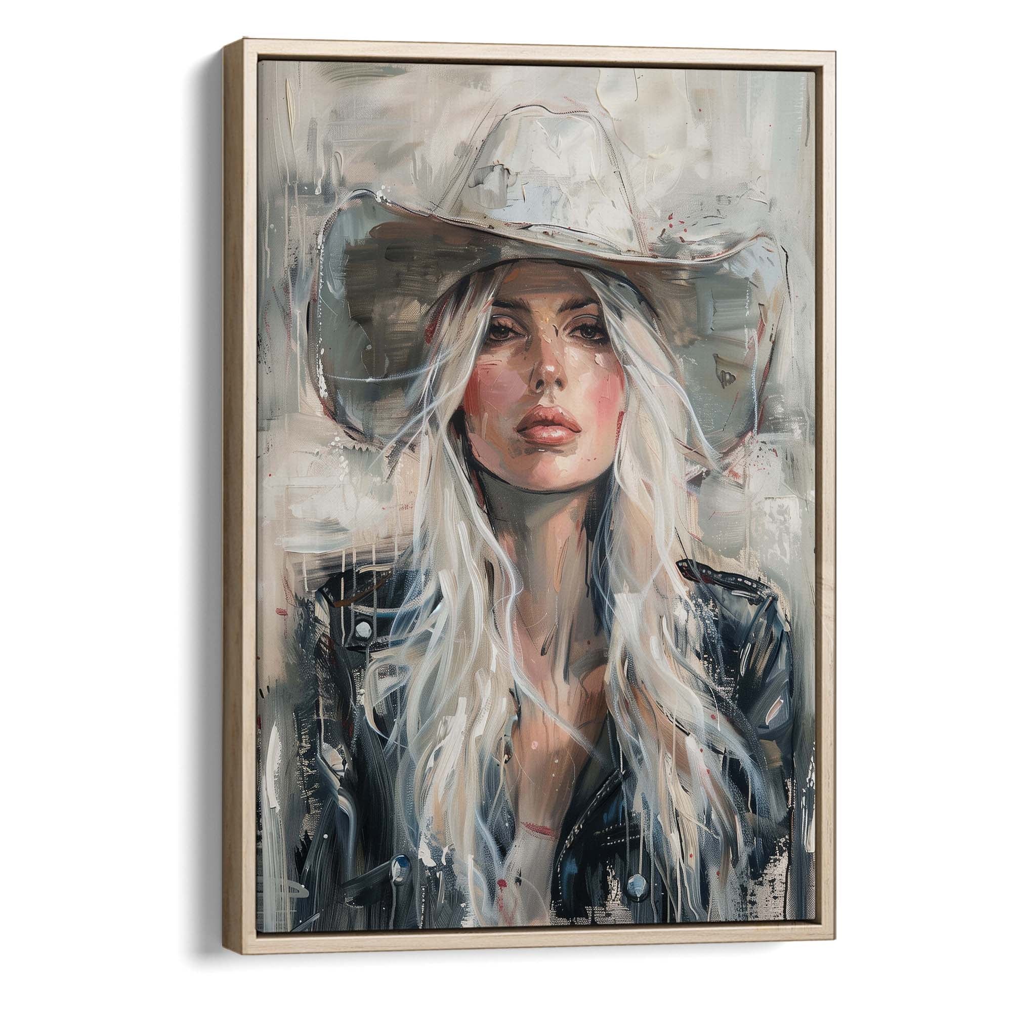 Cowgirl in the White Hat Canvas Print Canvas Art Wildfrog Art