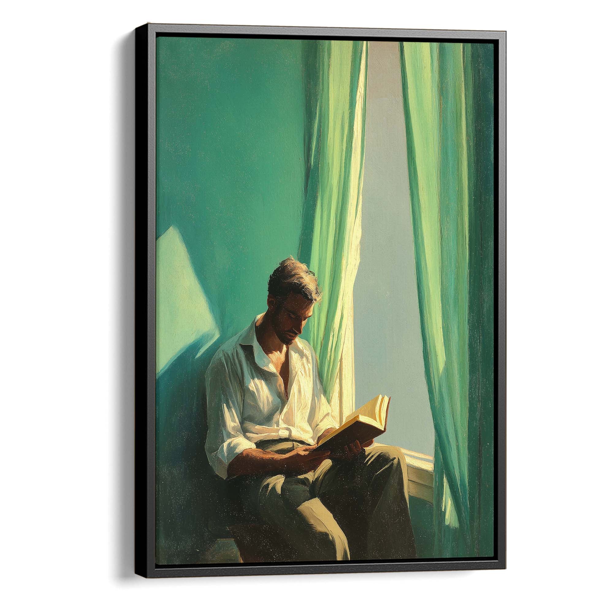 Curtain Reader Canvas Print Canvas Art Wildfrog Art