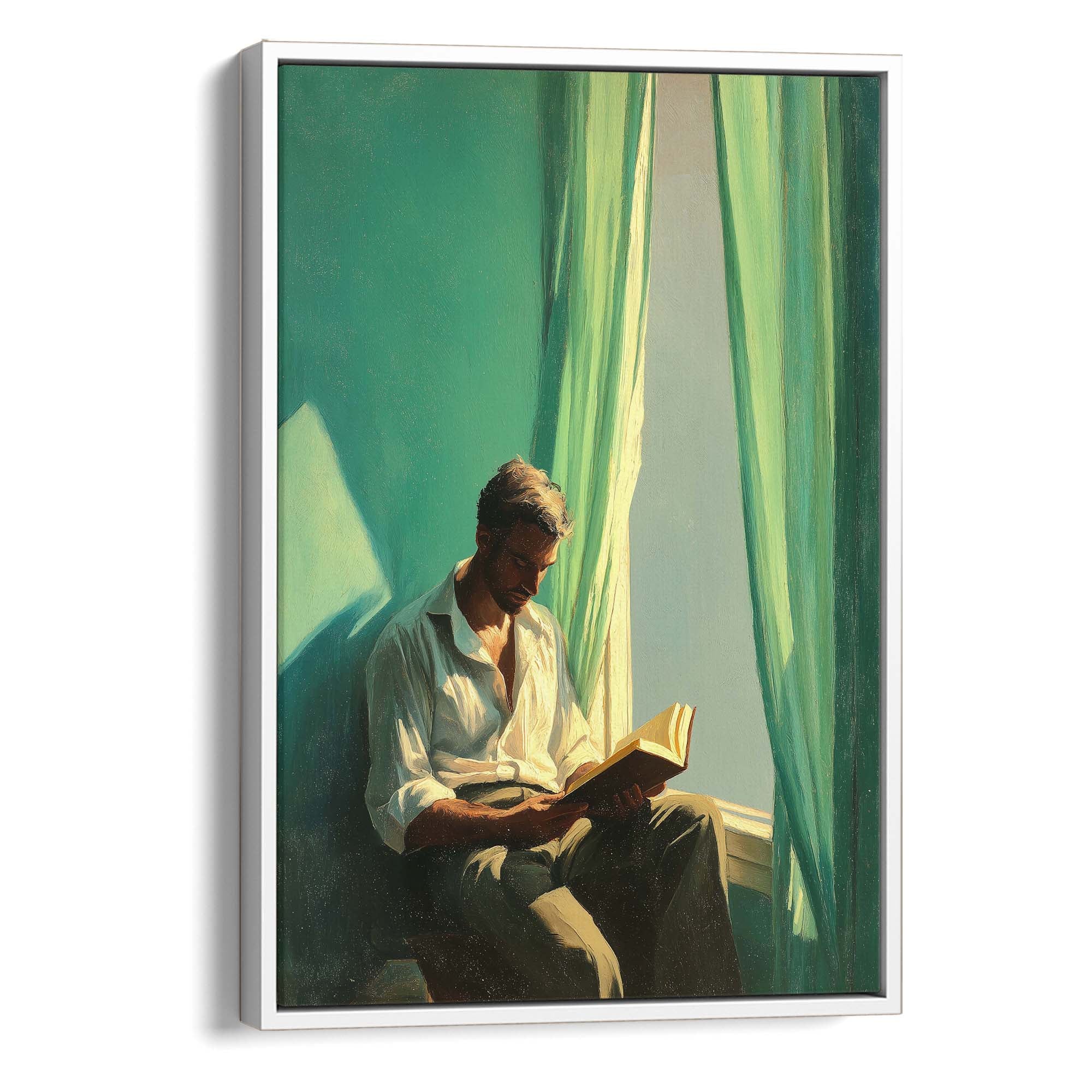Curtain Reader Canvas Print Canvas Art Wildfrog Art
