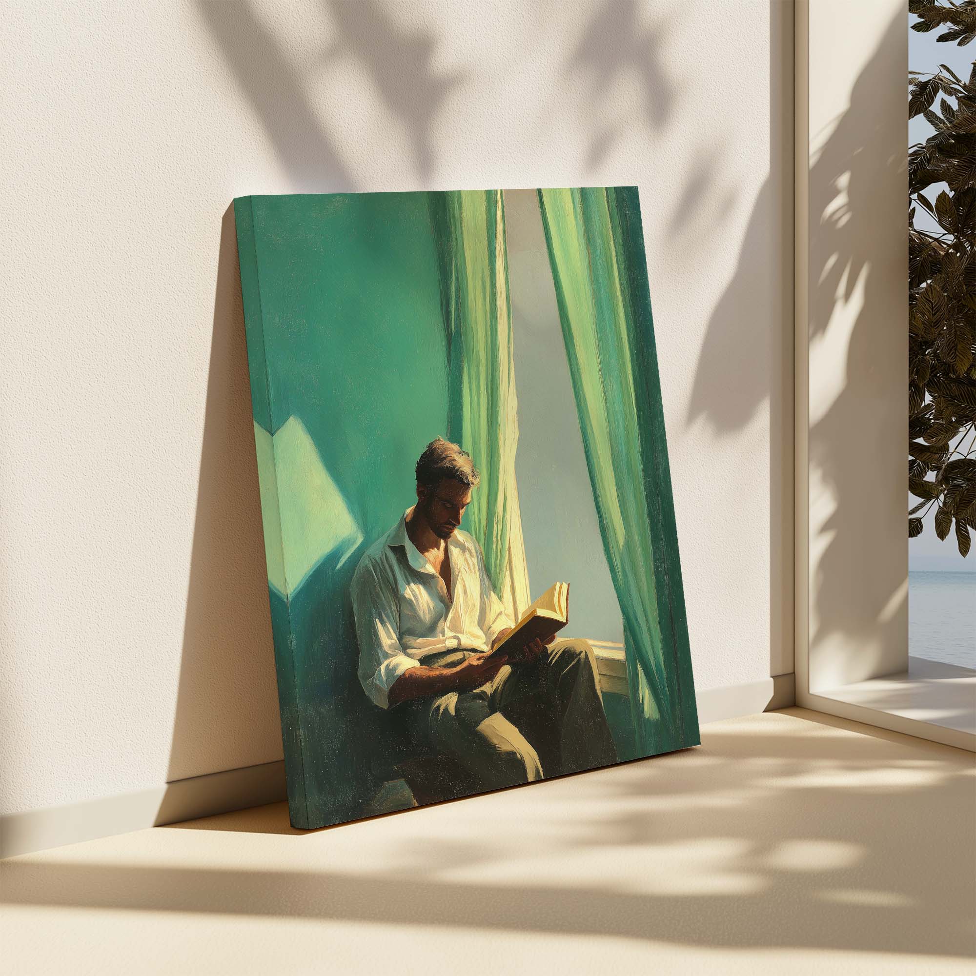 Curtain Reader Canvas Print Canvas Art Wildfrog Art