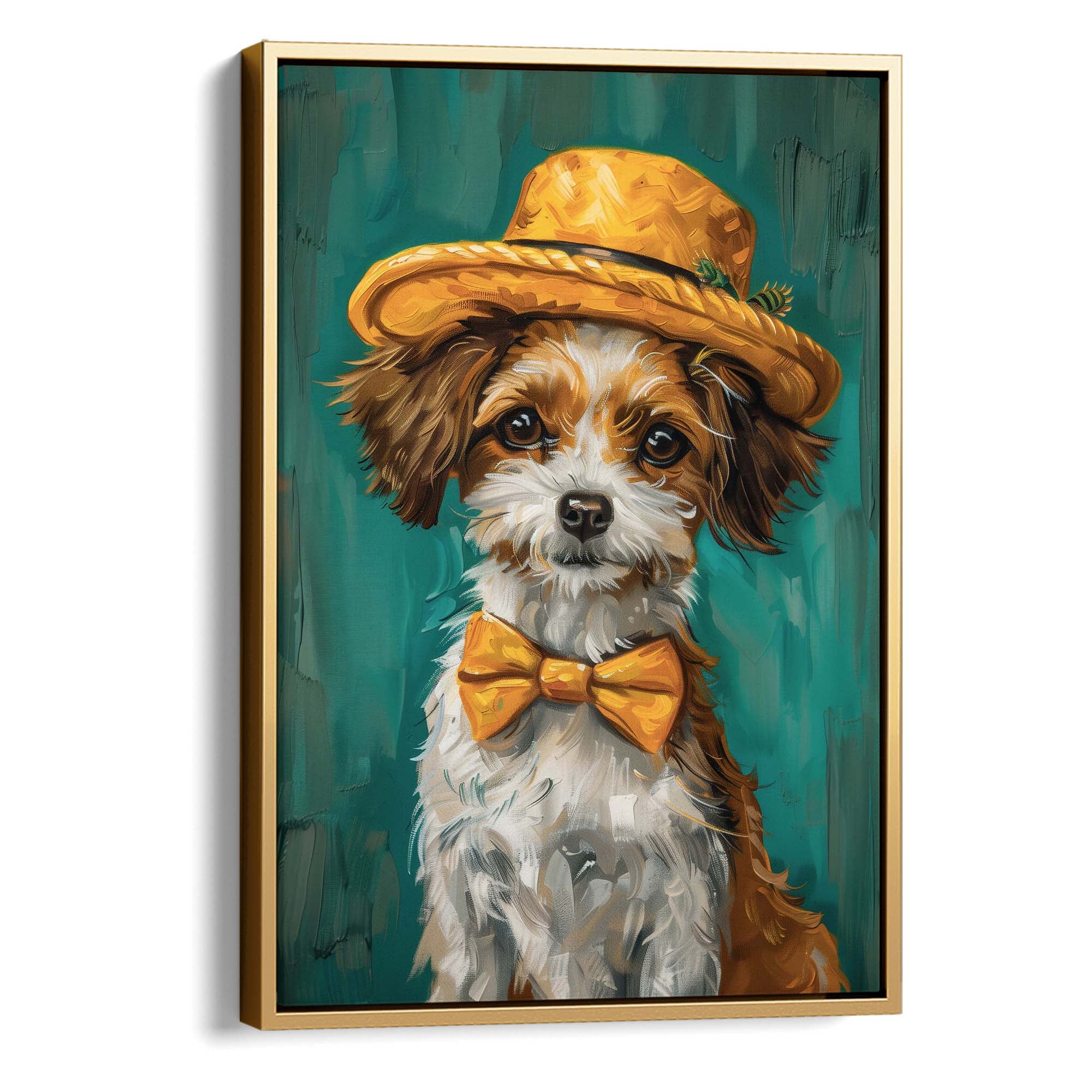 Dapper Dog in a Bowtie Canvas Print