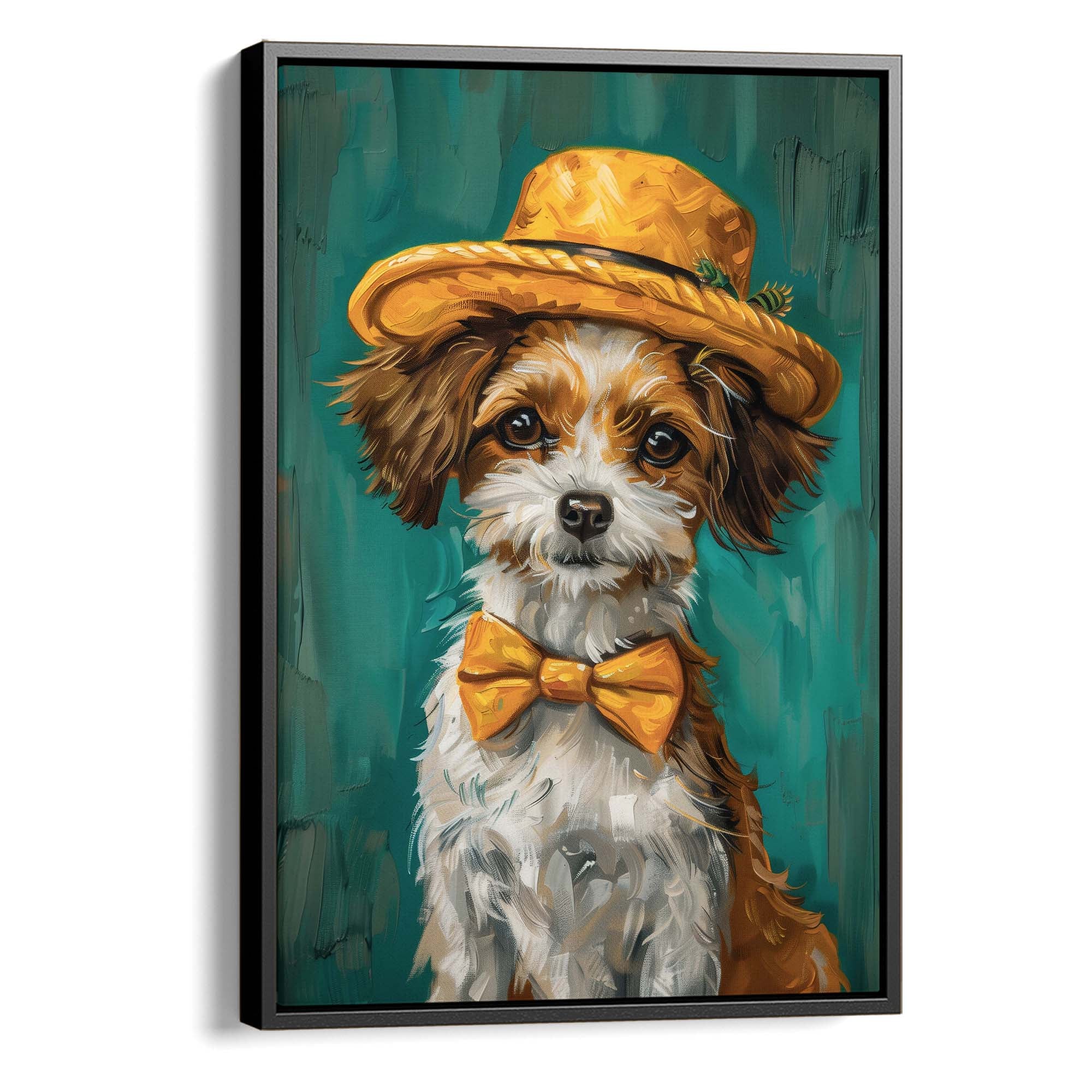 Dapper Dog in a Bowtie Canvas Print