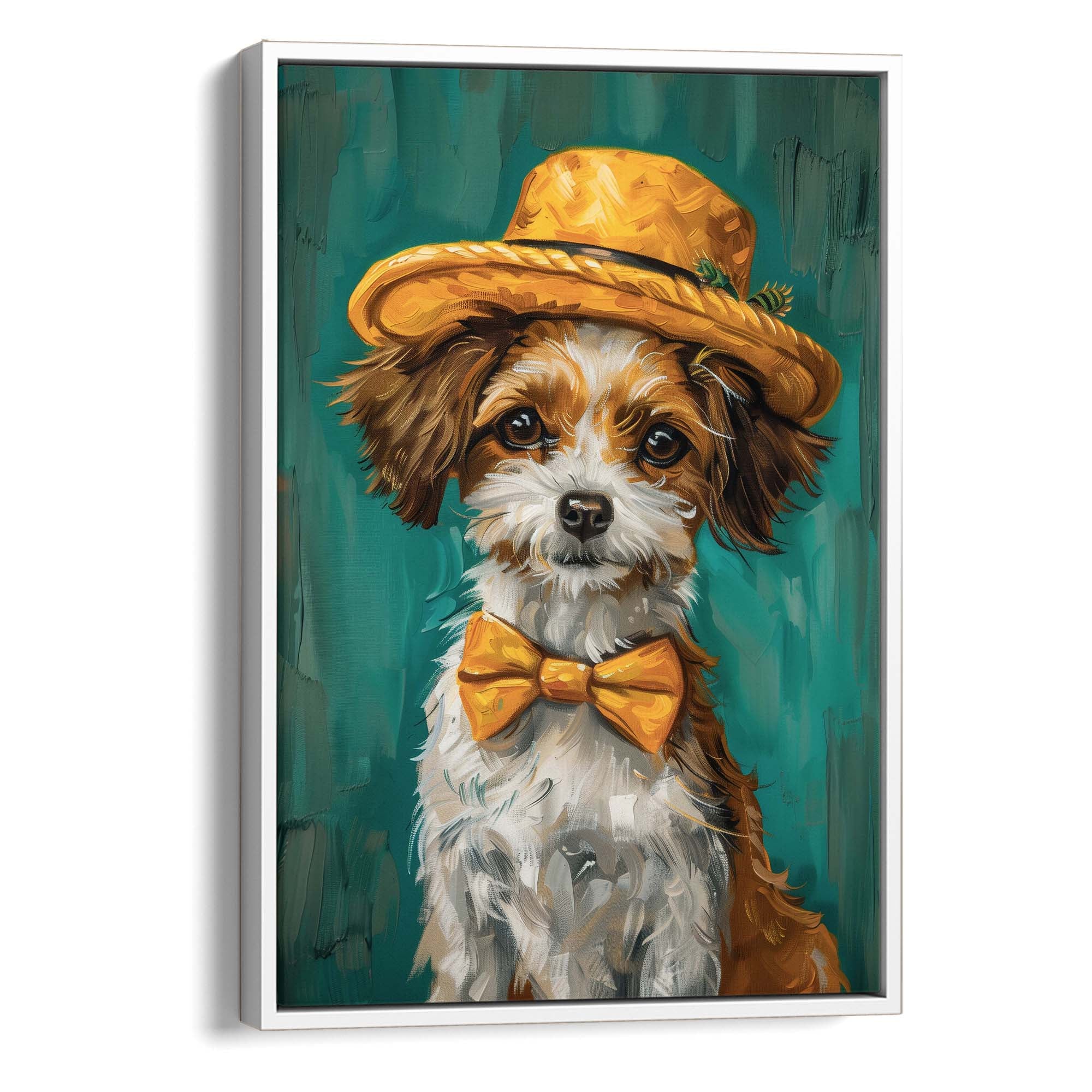 Dapper Dog in a Bowtie Canvas Print