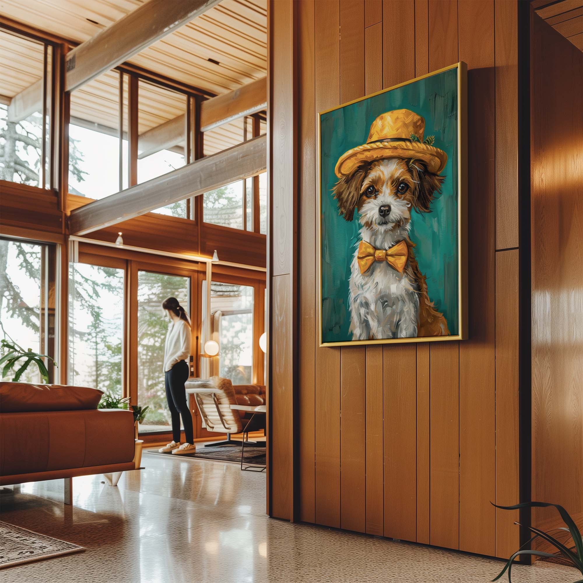 Dapper Dog in a Bowtie Canvas Print