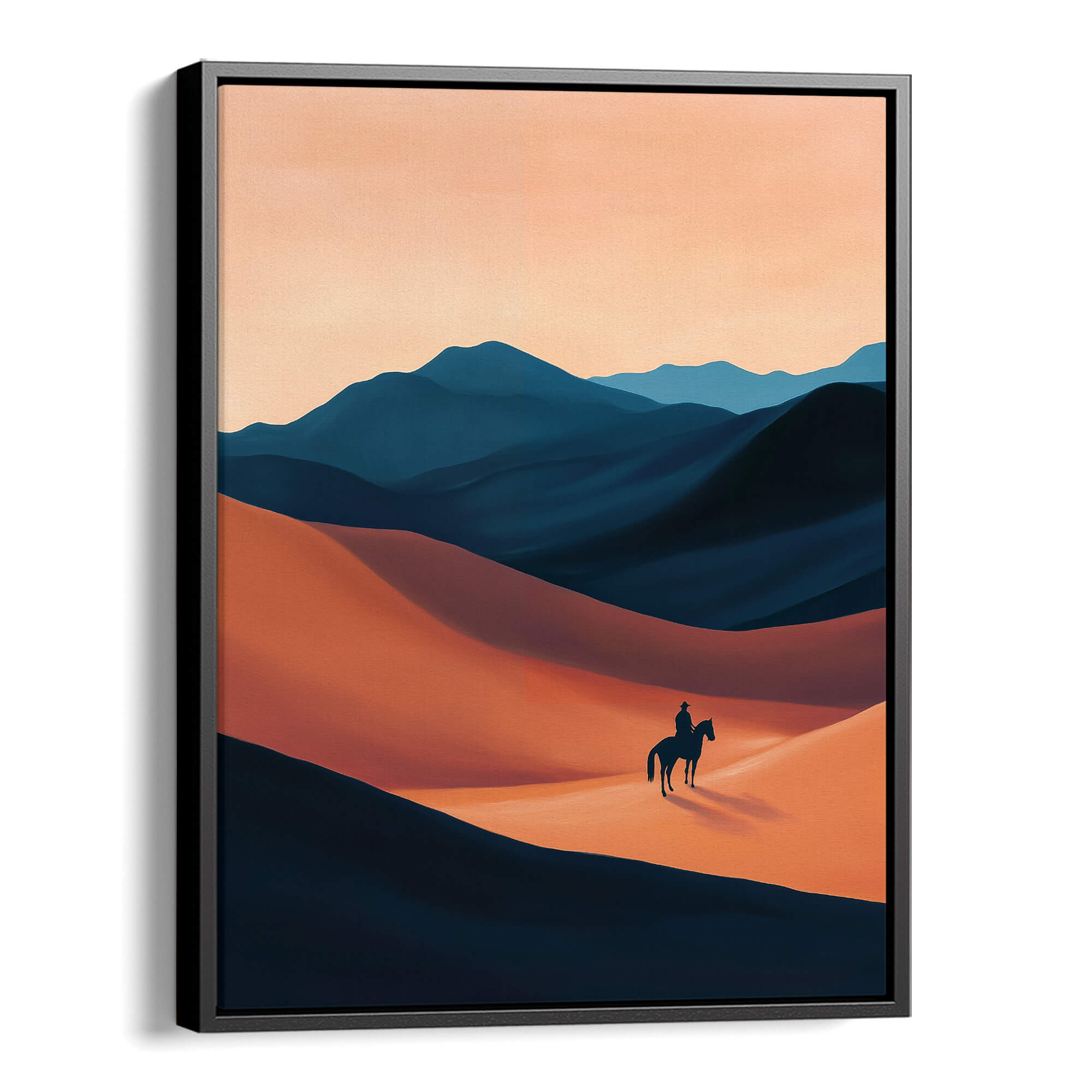 Dark Dune Western Silhouette Canvas Print Canvas Art Wildfrog Art