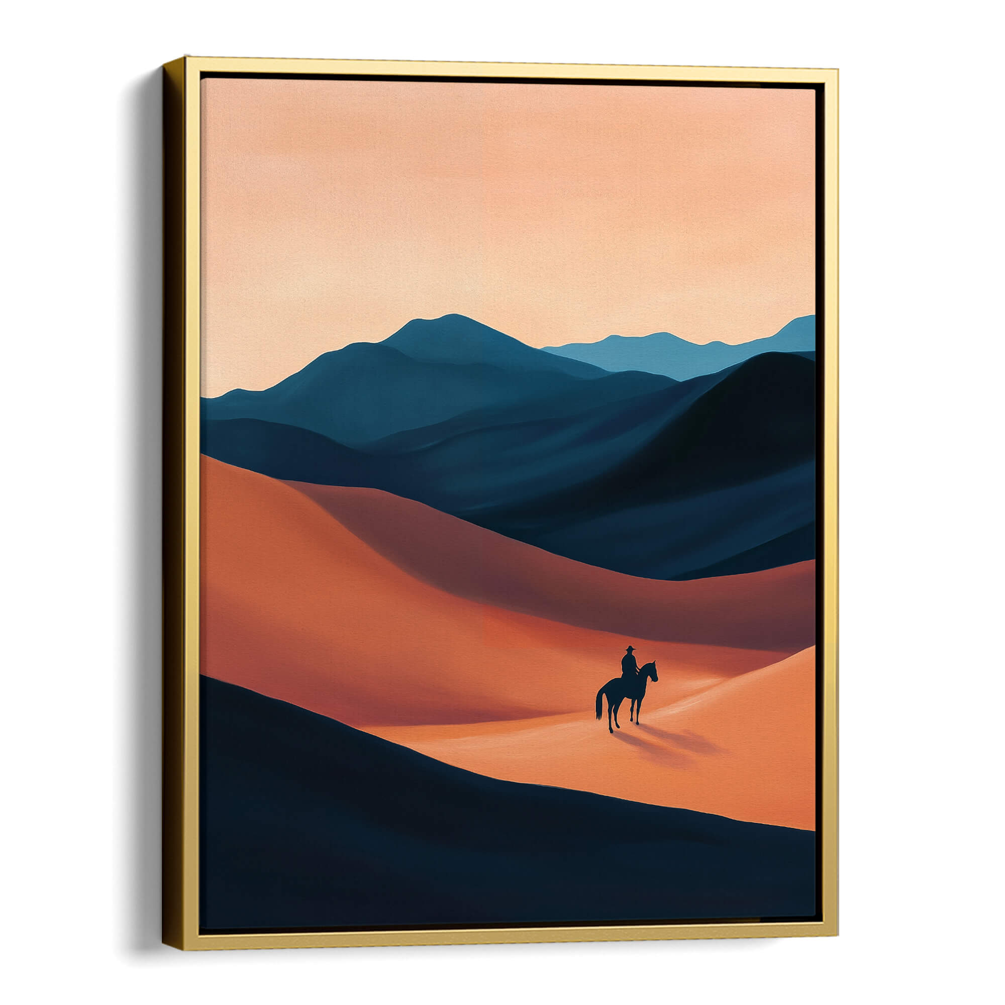 Dark Dune Western Silhouette Canvas Print Canvas Art Wildfrog Art