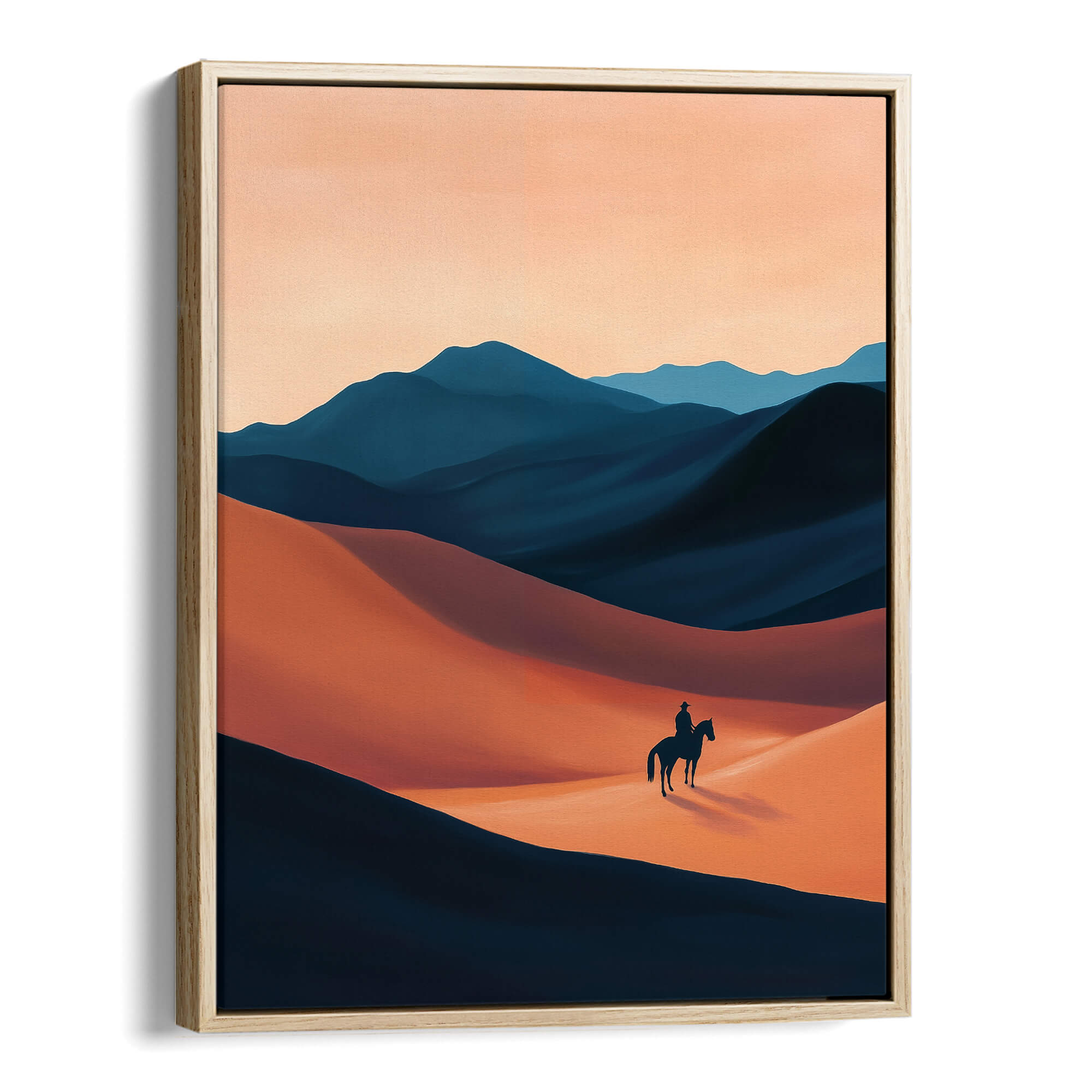 Dark Dune Western Silhouette Canvas Print Canvas Art Wildfrog Art