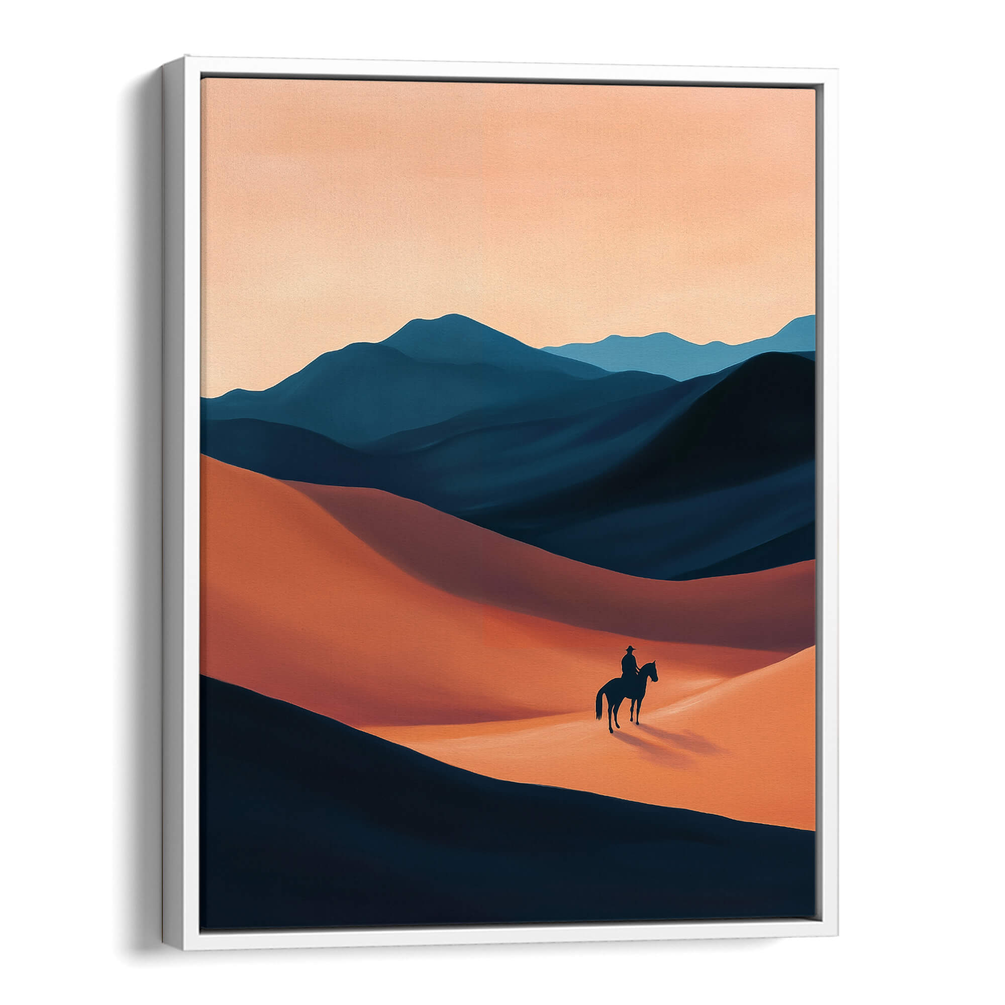Dark Dune Western Silhouette Canvas Print Canvas Art Wildfrog Art