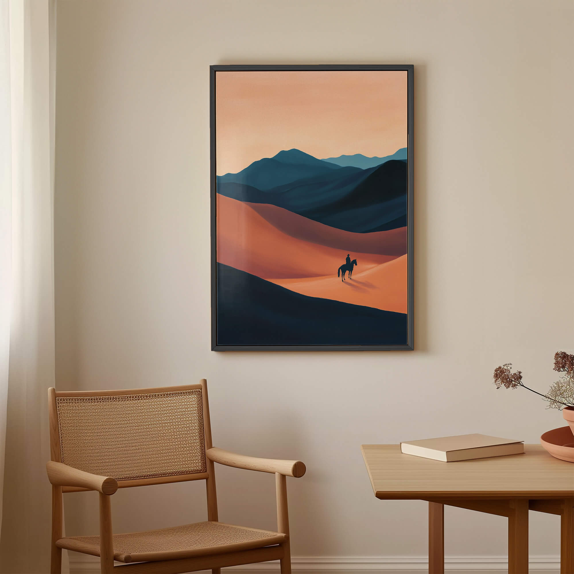 Dark Dune Western Silhouette Canvas Print Canvas Art Wildfrog Art