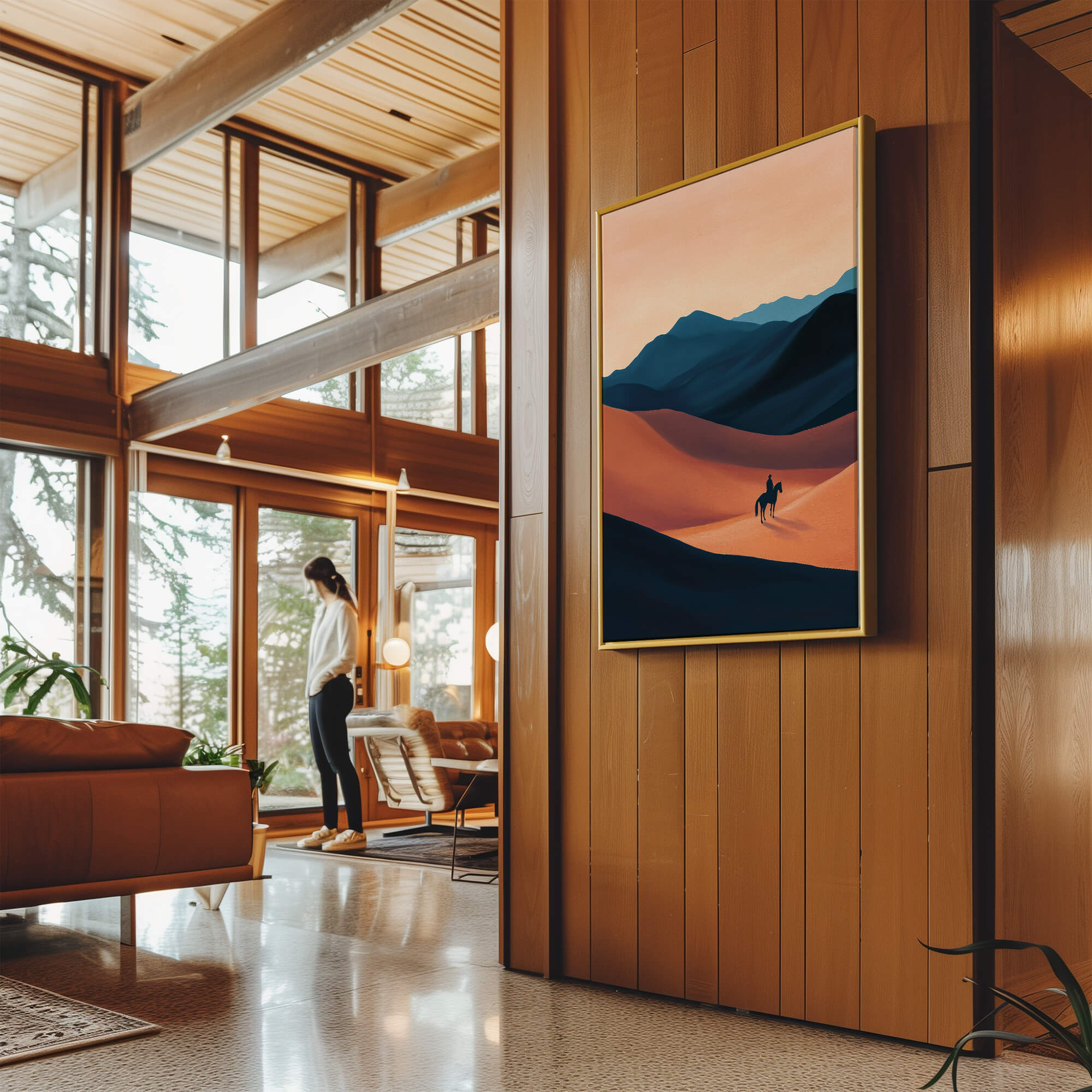 Dark Dune Western Silhouette Canvas Print Canvas Art Wildfrog Art