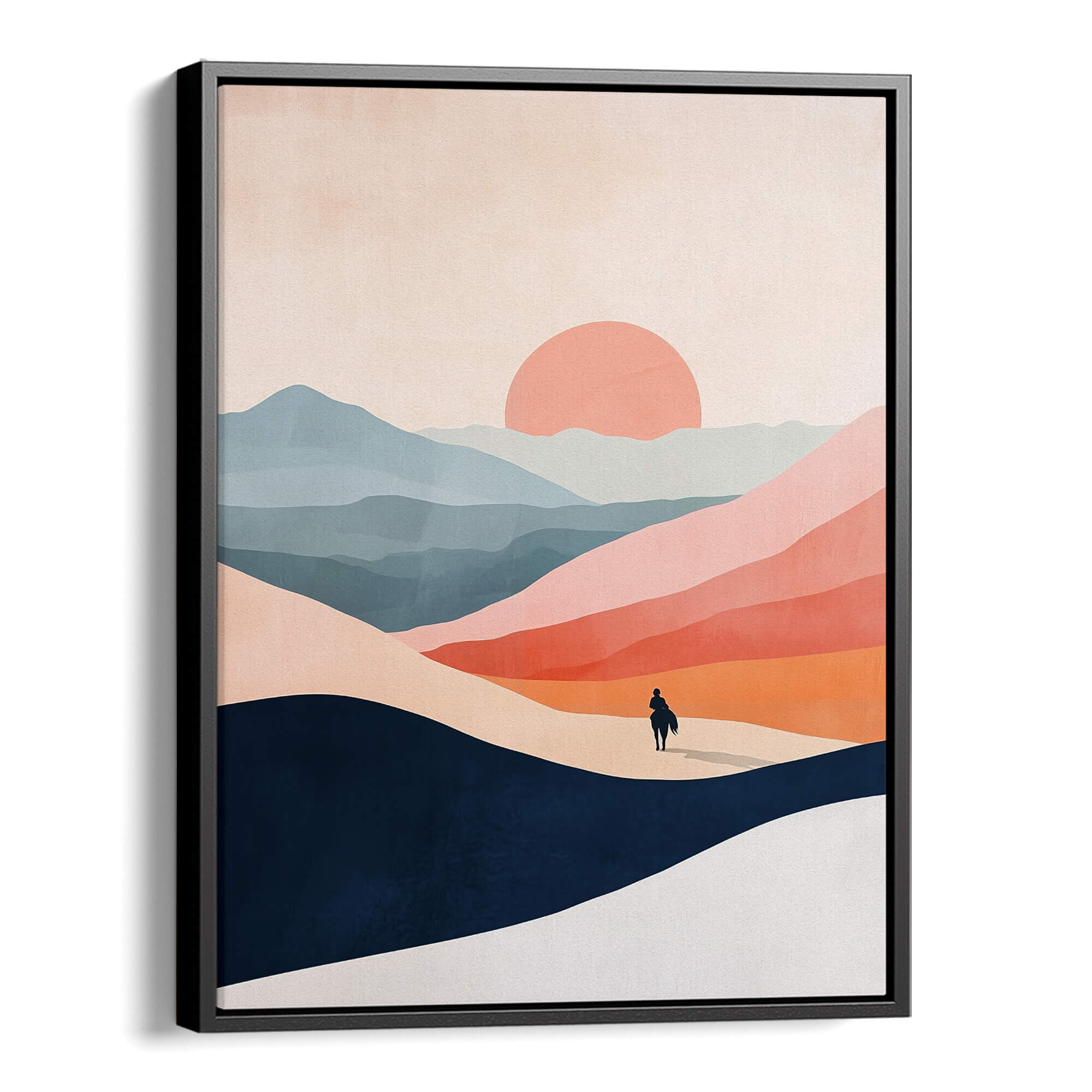 Desert Horizon Horse Rider Canvas Print Canvas Art Wildfrog Art