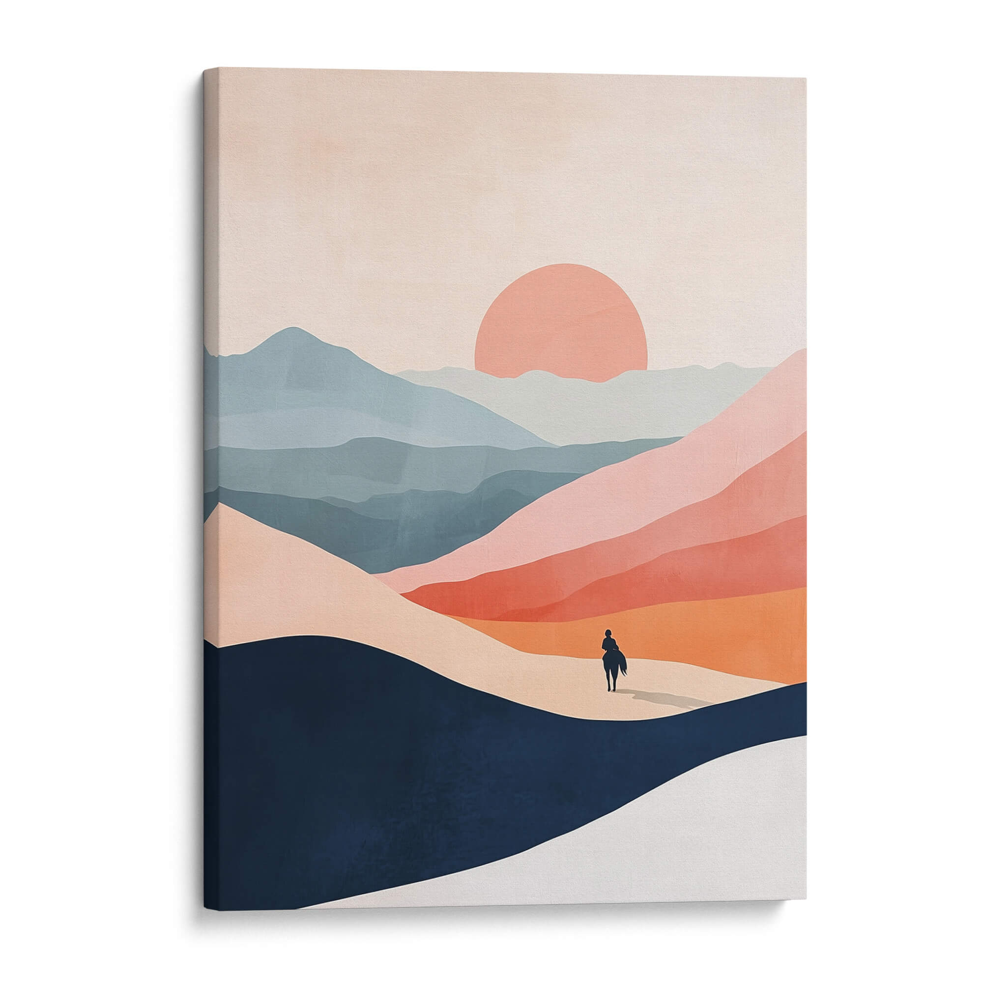 Desert Horizon Horse Rider Canvas Print Canvas Art Wildfrog Art